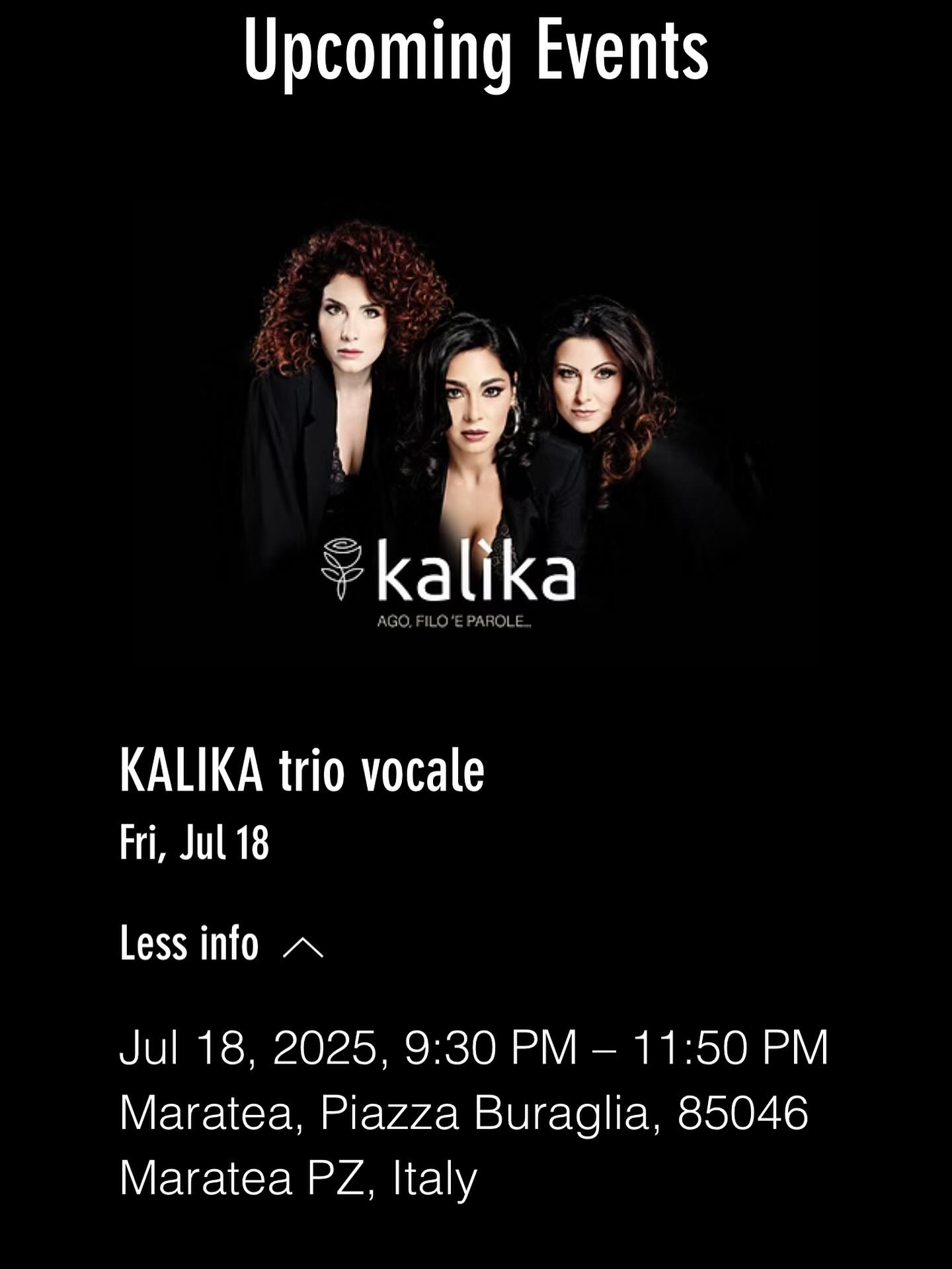 Dai balconi di piazza Buraglia, trio canoro Kalika. @marateatrofestival