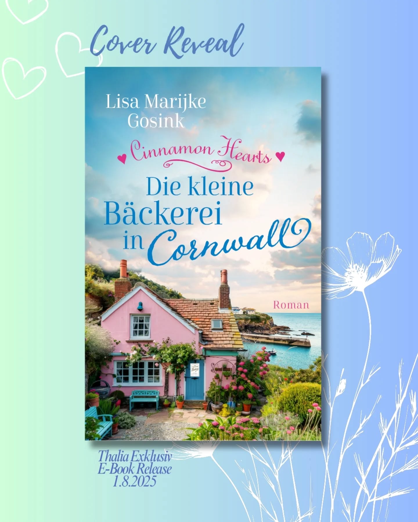 COVER REVEAL 🧁💐
Endlich darf ich euch Buch Nummer 2 zeigen! Und ich liebe es sehr. Das Cover passt perfekt zu der zuckersüßen Story von Willow und Charlie. 🥰
Ab dem 1.8.25 gibt es Cinnamon Hearts exklusiv bei Thalia. Dazu erkläre ich bald mehr!
Klappentext:
Liebe, Flüstern und Zuckergebäck: Willkommen in der West View Lane ...
Die schüchterne Willow zaubert leidenschaftlich gern Kuchen und Croissants in der »Sweet Tooth Bakery« auf der malerischen Ladenstraße West View Lane. Doch das verschlafene Hafenstädtchen Pinecrest wird schlagartig wach, als ihr Kindheitsschwarm Charlie aus London zurückkehrt. Lange Zeit hat er sich nicht blicken lassen – immerhin soll er die junge Layla und ihren Süßigkeitenladen in den Ruin getrieben haben. Ein paar Missverständnisse, Zufälle und eine kleine Notlüge später findet Willow sich mitten in der brodelnden Gerüchteküche wieder: Sie und Charlie sollen ein Paar sein! Kann sie diese Gelegenheit nutzen, um Charlie mit seiner Heimat zu versöhnen? Sollte sie sich von ihm fernhalten? Nur eines weiß Willow sicher: Noch immer lässt Charlies Lächeln für sie die Sonne aufgehen …
Ein zuckersüßer Liebesroman für Fans von Jenny Colgan und Manuela Inusa.
– Childhood Crush meets Fake Dating
– Small Town Romance an den Klippen Cornwalls
– Cosy Vibes zwischen Zimtschnecken und Himbeertorte
#Veröffentlichung
#cozyromance #CinnamonHearts #autorin #CoverReveal