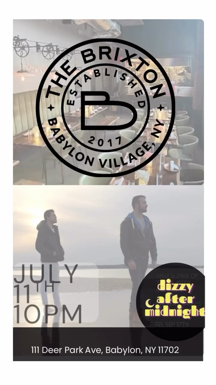 The Brixton’s got the vibe — craft cocktails, late-night energy, and some of the best bites on the island. This Friday, the Dizzy Duo makes our debut at The Brixton, live from 10PM to 1AM. Come through, grab a drink, and kick off the weekend right.
📍111 Deer Park Ave, Babylon, NY
#TheBrixtonBabylon #BabylonVillage #LongIslandLiveMusic #DizzyDuo #LiveMusicLI #FridayVibes #LateNightVibes #CocktailsAndTunes #SupportLocalMusic #WeekendPlans