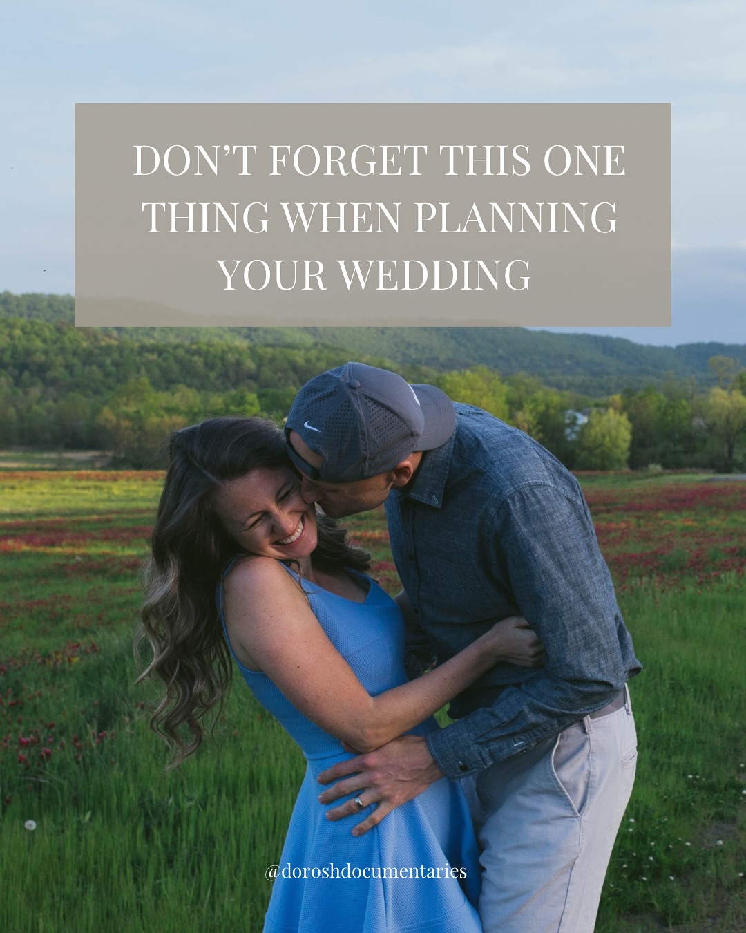 The wedding tip we didnât know we needed ended up being the best thing we did during our entire engagement.
A last-minute getaway â unplugged, unplanned, and completely off-script â helped us course correct the overwhelm that was keeping us disconnected.
đŹ So from two people whoâve been there:
⨠Make time for each other, just the two of you â without the planning.
⨠Go on a date where wedding talk is off-limits.
⨠Laugh. Pray. Dream. Reconnect.
⨠Remind yourselves why youâre doing this in the first place.
Your wedding absolutely matters â the details, the beauty, the celebration. But itâs all happening to celebrate embarking on your marriage.
And honestly? The best wedding planning advice we can give is this:
Donât let planning your wedding cost you your connection.
If the stress is piling up and tensions are high, try the thing that may feel completely counterintuitive: pause the planning â and choose each other.
đ Step away. Schedule time with no decisions to make, no to-do lists to tackle, no vendors to follow up with. Just the two of you â having fun, being present, remembering why youâre doing this in the first place.
Because at the end of the day, your wedding is just the beginning.
And building a life together? That deserves your energy, too.
Weâve had to do this plenty of times throughout our marriage as well! And every time, itâs been just as effective of a reset đŤś