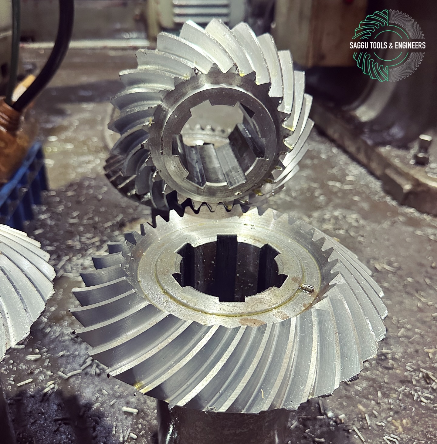 Hobbing head bevel gear set