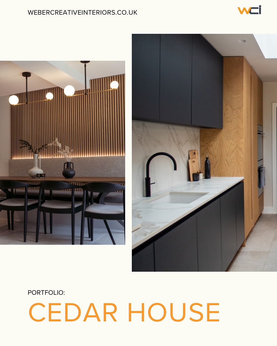 At Cedar House, we paired fluted cabinetry with natural timber and durable marble to create a kitchen and dining space that feels both contemporary and warm. Clean lines, rich tones, and bespoke details.
#WCI #WeberCreativeInteriors #CedarHouse #InteriorDesign #ModernKitchen #DiningDesign #TimberDetails #BespokeInteriors #KitchenGoals #FunctionalDesign #DesignMatters