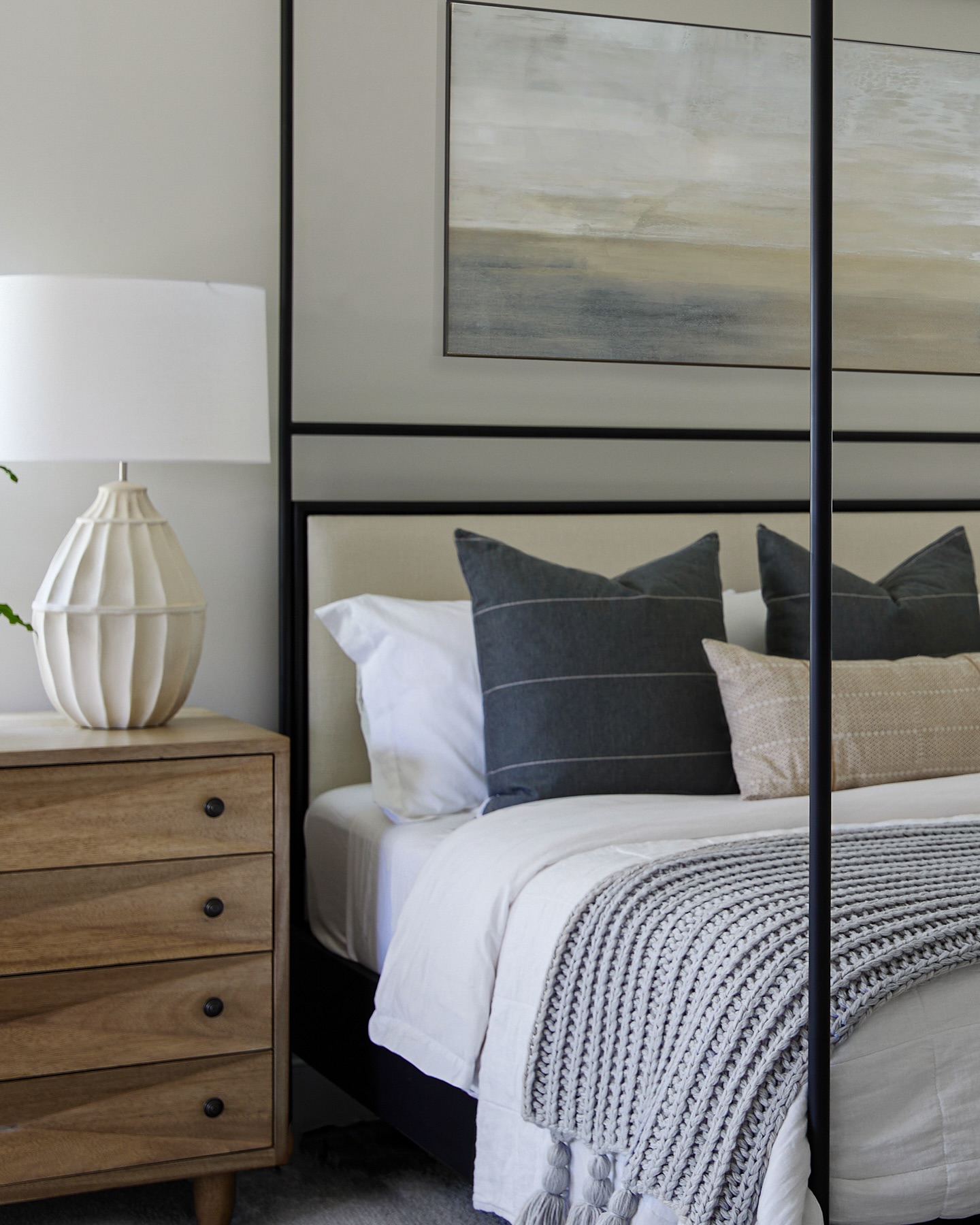 Soft layers. Sculptural forms. Soulful palettes.
Each of these bedrooms tells a different story, but they all start from the same place: the pursuit of comfort without compromise. Whether it’s the texture of linen, the rhythm of architectural millwork, or the quiet strength of a deep, moody wall color—every detail is intentional. These aren’t just bedrooms. They’re invitations to exhale.
#StyledBySho
📸 All design & styling by Sho and Co.
—
modern interior design, quiet luxury, warm modern interiors, tonal layering, layered design, moody color story, textural styling, neutral interiors, sculptural lighting, calming spaces, soft contrast, timeless finishes, elevated family home, collected living, design that feels good, soulful modern home