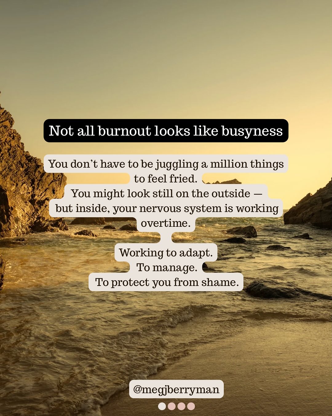 you don’t have to be busy to be burnt out.
sometimes your body is working hardest when you’re standing still —
trying to manage shame, hold it together, stay safe.
trying to be good enough in a world that taught you love depends on it.
and just to be clear —
some survival energy is necessary.
it’s not a mindset issue, it’s a response to systems that ask us to work beyond our capacity just to stay afloat.
capitalism, white supremacy, ableism, colonialism — they rely on our nervous systems staying stretched thin.
so if you’re stuck in overdrive, constantly scanning or overfunctioning —
you’re not broken. your body’s trying to protect you.
the work isn’t about fixing you.
it’s about making space to feel again.
to repair.
to be in relationship without performing.
to remember that you’re already enough.
🌿 i’ve got two super-vision spaces opening in august as two long-term clients wrap up.
if you’re a space holder, carer, leader or cycle-breaker and you’re ready for a season of restoration + relational healing — let’s chat.
we can get you set up now so you can land gently when august arrives.
drop me a DM or check the link in my bio.