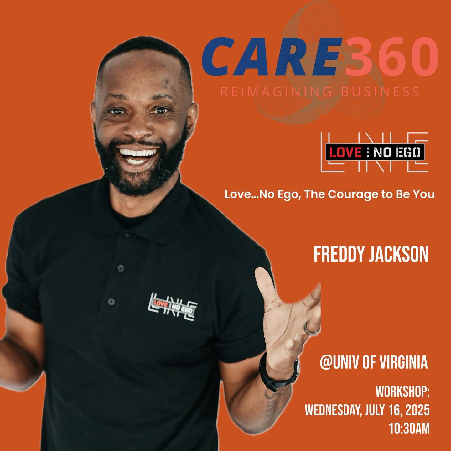 Locked and Loaded!!
*Love…No Ego, The Courage to Be You*
I’m glad to be partnering and serving the youth of @Care360 Global at their Care Lab Academy at the @uva (University of Virginia) today! Learn more at https://www.mrlovenoego.org/speakingevents
