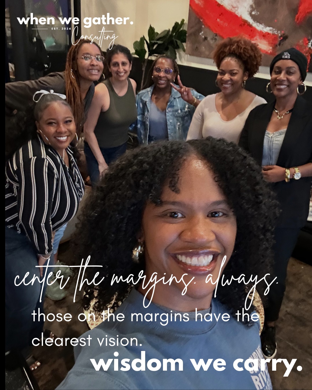 Those on the margins have the clearest vision.
We are guided by the understanding that we must center the voices, lives, and wisdom of those most impacted by systems of oppression. That’s where transformation begins.
#WisdomWeCarry #CenterTheMargins #BlackFeministThought