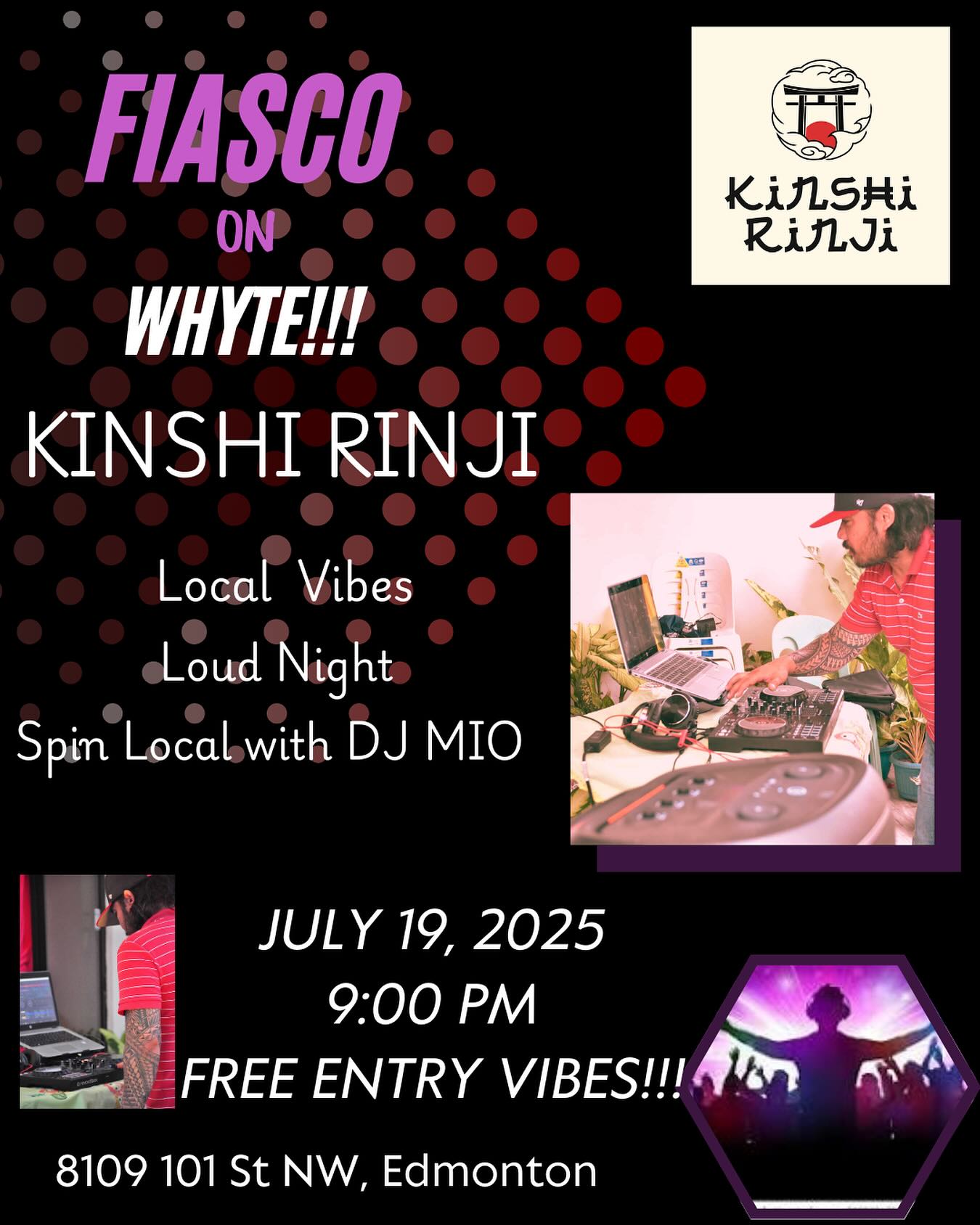 July 19! We bring the sound. You bring the energy!! See you all!! #kinshirinji #