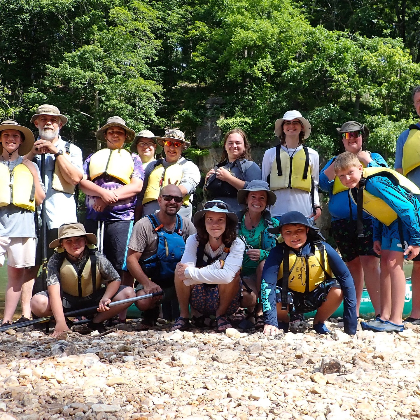 Within the boundaries of the Ozark National Scenic Riverways, Earth's Classroom took members from Troop #22 and Pack #22 from Owensville, MO for 4 days on the Jack's Fork River. Check OUT the extra photos and videos here https://youtu.be/8mbdRIQp7jc on Earth's Classroom's YouTube page! From the majestic blufflines streaked with oxidized manganese to the bizarre troglobite known as a grotto salamander, much was explored and learned!