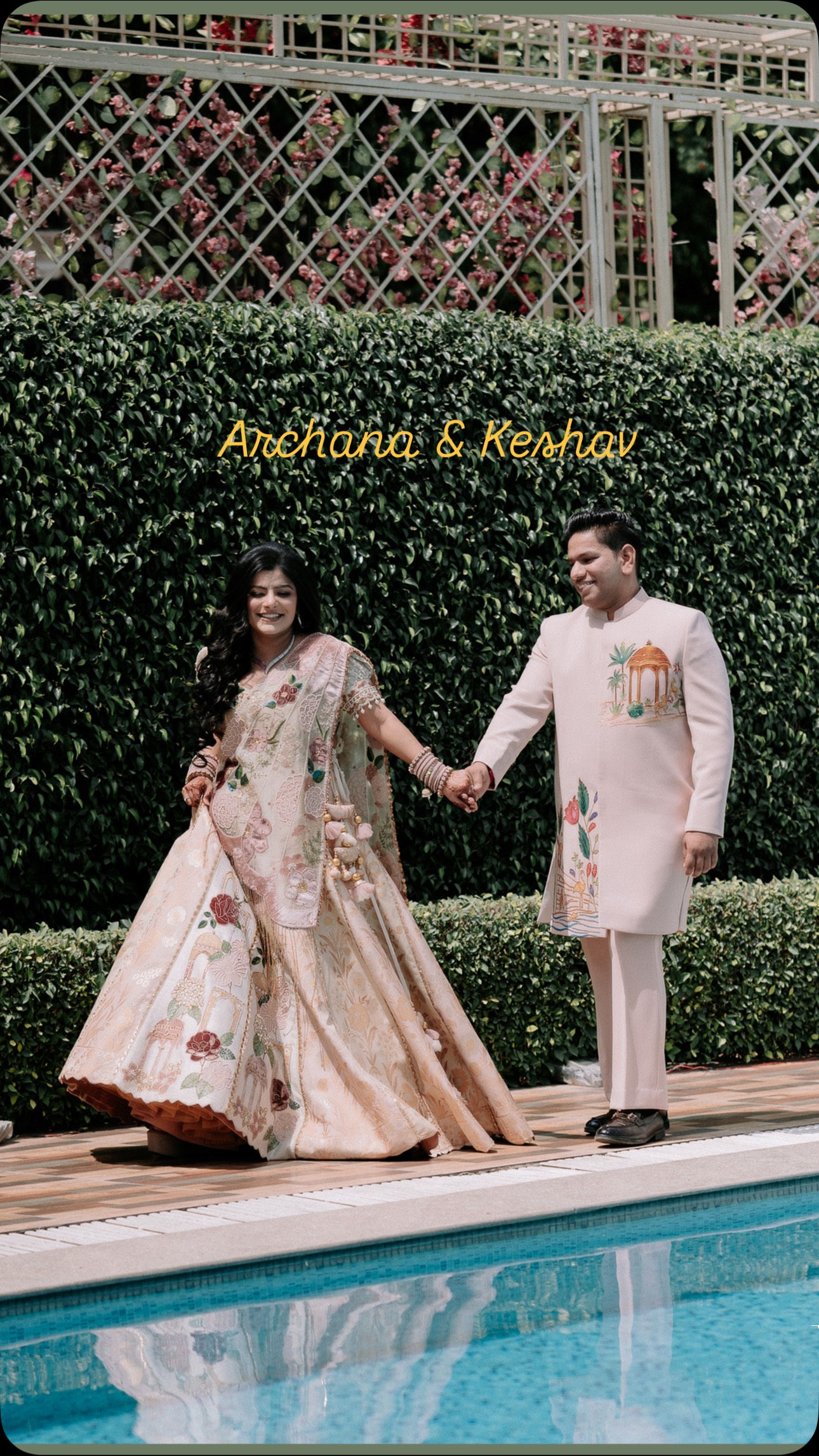 The way you look at each other says it all! ✨ Keshav and Archana, your engagement reel is a testament to the incredible connection and pure, unconditional love you share. It was an honor to capture these moments of your beautiful bond. Wishing you a lifetime of happiness✨❤️
Bride outfit: @gazalguptacouture @gazalguptabrides Jewellery : @ramakrishnajewellers Makeup : @blushwithricha Groom outfit: @suitupdelhi Groom Shoes : @gucci
#Engaged #Soulmates #KeshavArchana #LoveWins #engagement #love #weddknotproductions
