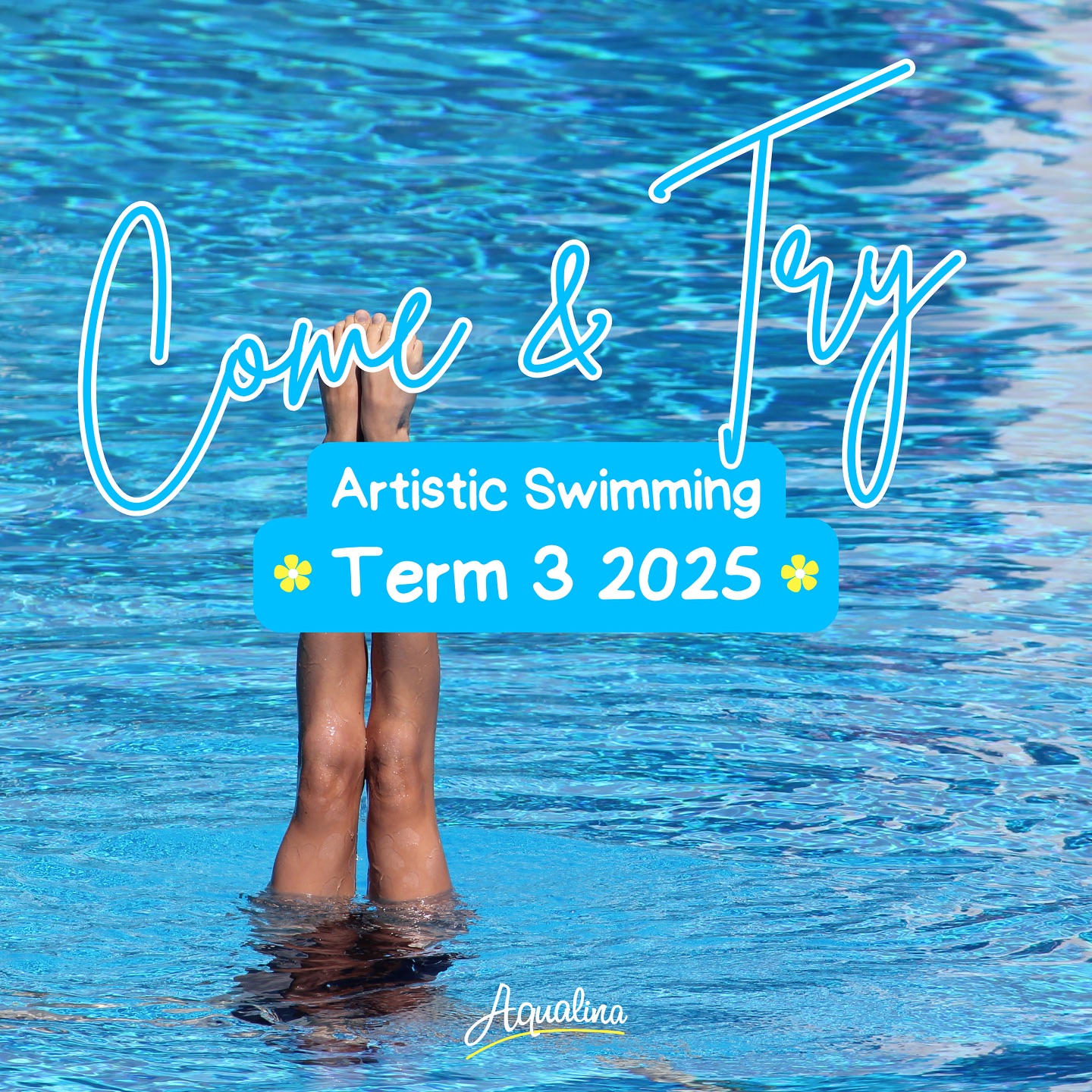Come & Try Artistic Swimming with Aqualina! ⭐️✨
We will be hosting our Term 3 Come and Try sessions this July at the Brisbane Aquatic Centre, Sleeman Sports Complex! Open to children from age 6, this session offers a fantastic introduction to artistic swimming in a supportive and happy environment.
Register now via the link on our bio ✨⭐️