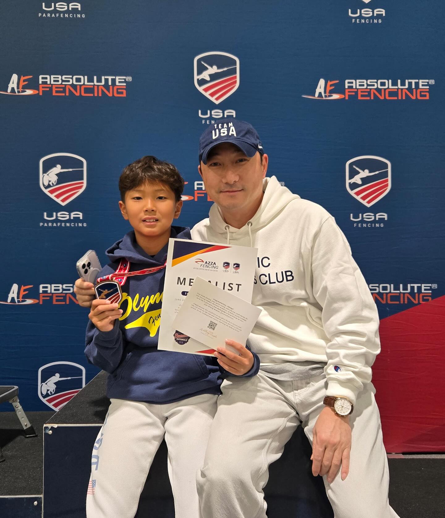 First of all, congratulations to Jaeyoo for earning a medal by placing 5th in the Y10 Men’s Épée event!
With the conclusion of the Summer Nationals in Milwaukee over the past 10 days, the 2024-2025 season has officially come to an end.
We are incredibly proud of all OFC fencers who participated in this tournament, gave their best, and showed improvement with each bout. If, for any reason, you weren’t able to perform at 100% of your ability this time, don’t be discouraged—keep training hard so you can reach your goals in the new season.
Beyond fencing skills, we also want to recognize and appreciate the excellent sportsmanship, respect for referees and opponents, and strong teamwork displayed by all our fencers. A huge thank you as well to all the parents who quietly support their fencers and OFC club behind the scenes.
Olympic Fencers Club truly is the best!
“OFC BEST”