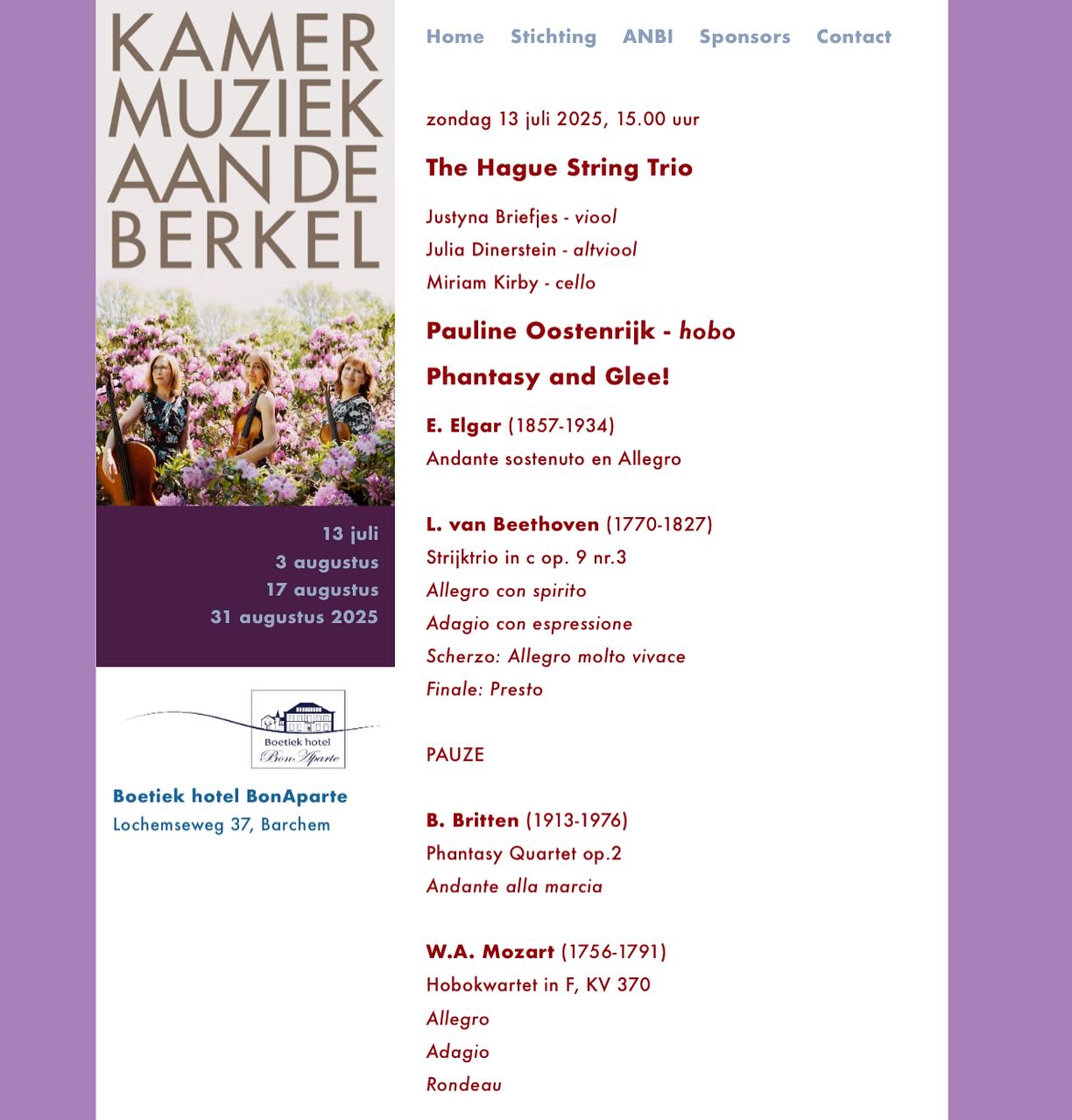 Just one more concert to go this Sunday afternoon before we take our summer break and it will be a fun one, as always, when we play with our dear friend and fabulous oboist/ musician @paulineoostenrijk
Come and join us for our programme âPhantasy & Gleeâ with music by Elgar, Beethoven, Britten and Mozart!