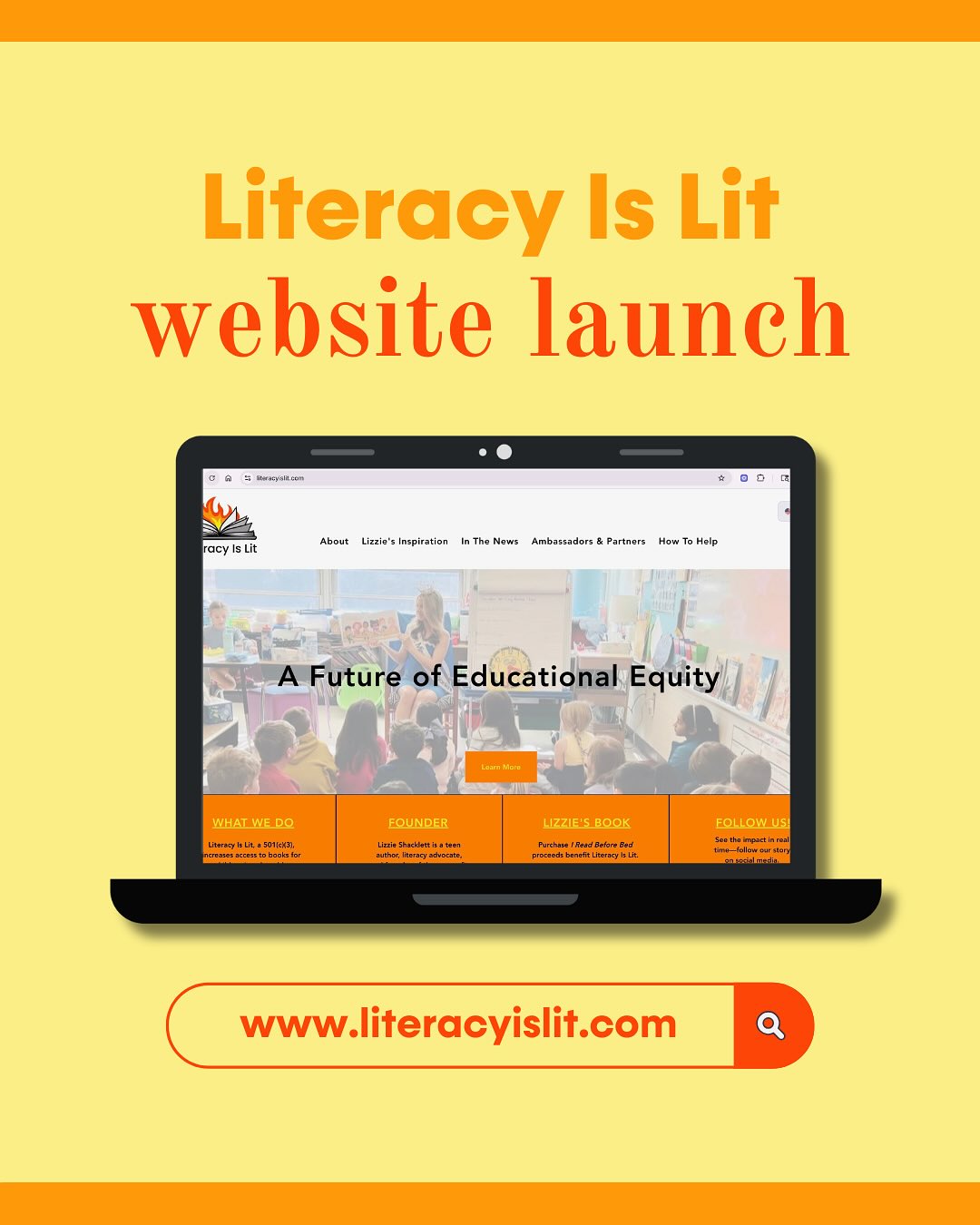 WEBSITE NOW LIVE! 🤩🧡
Visit www.literacyislit.com (or the link in bio) to learn more about what Literacy Is Lit does—and why. 📚