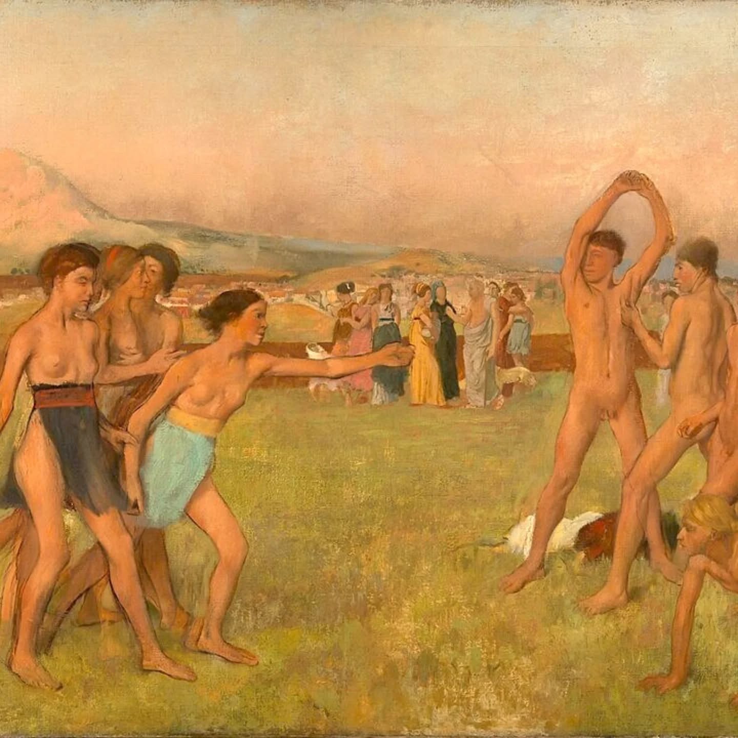 It is a hot day at the players' summer camp.
@johnsteedartist #instagramimagetennis @new.balls.please #edgardegas