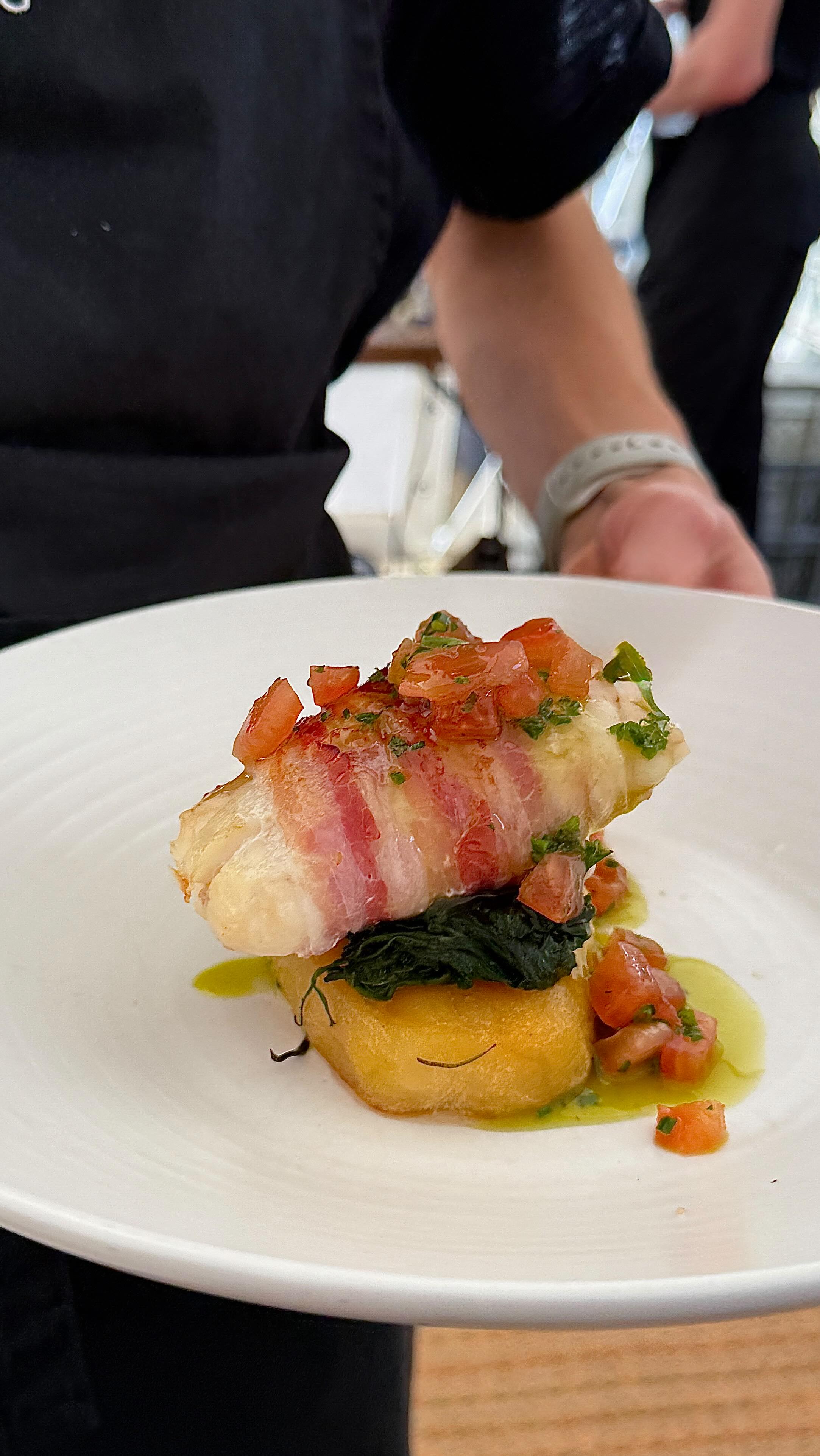 A few special moments from Saturday’s lovely wedding @burningfold , featuring a delicious fish main - Monkfish with fondant potato, wilted spinach, pancetta and a fresh tomato basil sauce. Many congratulations K&H!
#surreywedding #burningfoldwedding #burningfold #surreycatering #weddinginspiration #weddingday #tandemcatering