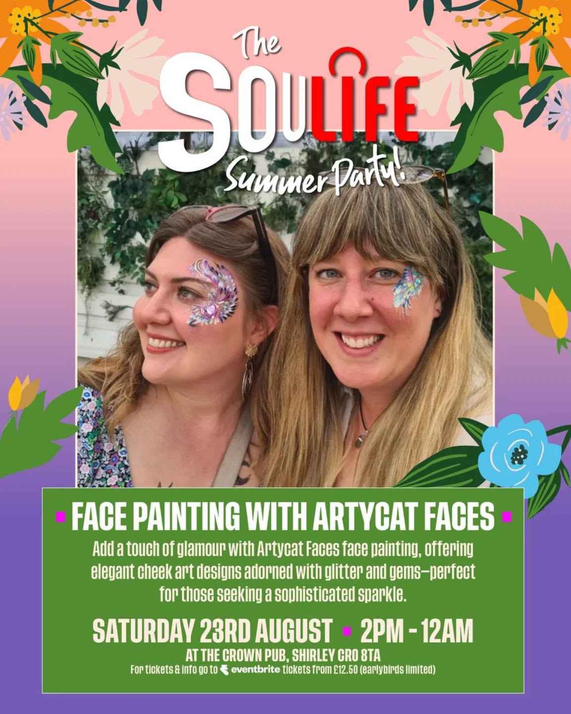 Summer of Soul in Shirley - this is going to be a beautiful party. Come for a dance and get your face painted by me! πβ€οΈ
.
@craigwilliamsdj @crownshirley28
#beckenham #facepaint #facepainting #facepaintlove #shirley #craigwilliamsdj #soullife #soulislife #musicbeckenham #beckenhamevents #summersoul #soullifesummerparty #bromleyevents #bromley #beckenham