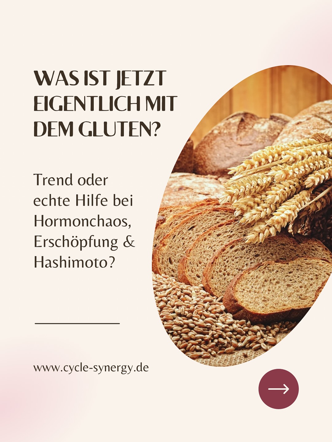 🌾 Was ist nun mit dem Gluten?
Glutenfrei leben – Hype oder echte Hilfe?
Gerade bei Hashimoto, Zyklusproblemen & Hormon-Ungleichgewichten kann es sich lohnen, den eigenen Konsum zu hinterfragen:
1️⃣ Gluten & Hashimoto:
Bei Autoimmunerkrankungen wie Hashimoto kann es zu Kreuzreaktionen zwischen Glutenbestandteilen (Gliadin) und Schilddrüsengewebe kommen.
➡️ Studien zeigen: Eine glutenfreie Ernährung kann Antikörper (TPO, TG) senken und das Wohlbefinden verbessern.
2️⃣ Darmgesundheit & Leaky Gut:
Gluten steigert die Zonulin-Produktion, die die Darmdurchlässigkeit reguliert.
➡️ Eine geschwächte Darmbarriere kann Entzündungen fördern – potenziell problematisch für die Hormonbalance.
3️⃣ Hormonhaushalt & Mikronährstoffe:
Ein gereizter oder durchlässiger Darm nimmt wichtige Nährstoffe wie Zink, Eisen & Selen schlechter auf – essenziell für Schilddrüse, Zyklus & Hormonbildung.
4️⃣ Mehr Gluten als früher:
Moderner Weizen enthält durch Züchtung mehr Gluten. Dazu kommt: Viele Backwaren werden industriell ohne Fermentation hergestellt.
➡️ Das kann die Verträglichkeit zusätzlich verschlechtern.
5️⃣ Glutenfrei ≠ automatisch gesund:
Viele Ersatzprodukte enthalten viel Stärke, Zucker & Zusatzstoffe.
➡️ Besser: echtes Sauerteigbrot – durch Fermentation wird Gluten abgebaut und das Brot besser verträglich.
Fazit: Du musst nicht streng glutenfrei leben – aber bewusst, hochwertig & individuell angepasst.
👉🏼 Wie geht’s dir mit Gluten? Hast du eigene Erfahrungen bei Hashimoto, Zyklusbeschwerden oder deiner Verdauung gemacht?
📌 Studienquellen & weitere Infos: in meinem neuen Blogartikel (Link in der Bio)
#glutenfrei #hashimoto #hormonbalance #zykluswissen #darmgesundheit