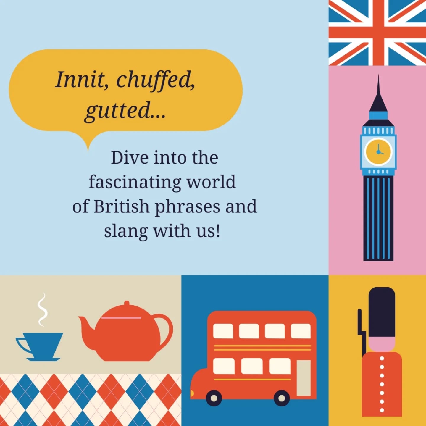 Ever been completely confused by a British person chatting about their weekend, and wondered if they were even speaking English? You’re not alone!
In our latest blog, we explain some brilliantly British phrases that never make it into textbooks, but pop up constantly in everyday conversation. From “knackered” to “having a bubble,” we decode the slang, expressions, and phrasal verbs that give British English its personality (and its power to confuse!).
If you’ve ever smiled politely while silently panicking, this one’s for you!
See link in bio.
#FordLearning #LearnEnglish #Slang #englishvocab #vocabtips #improveyourenglish