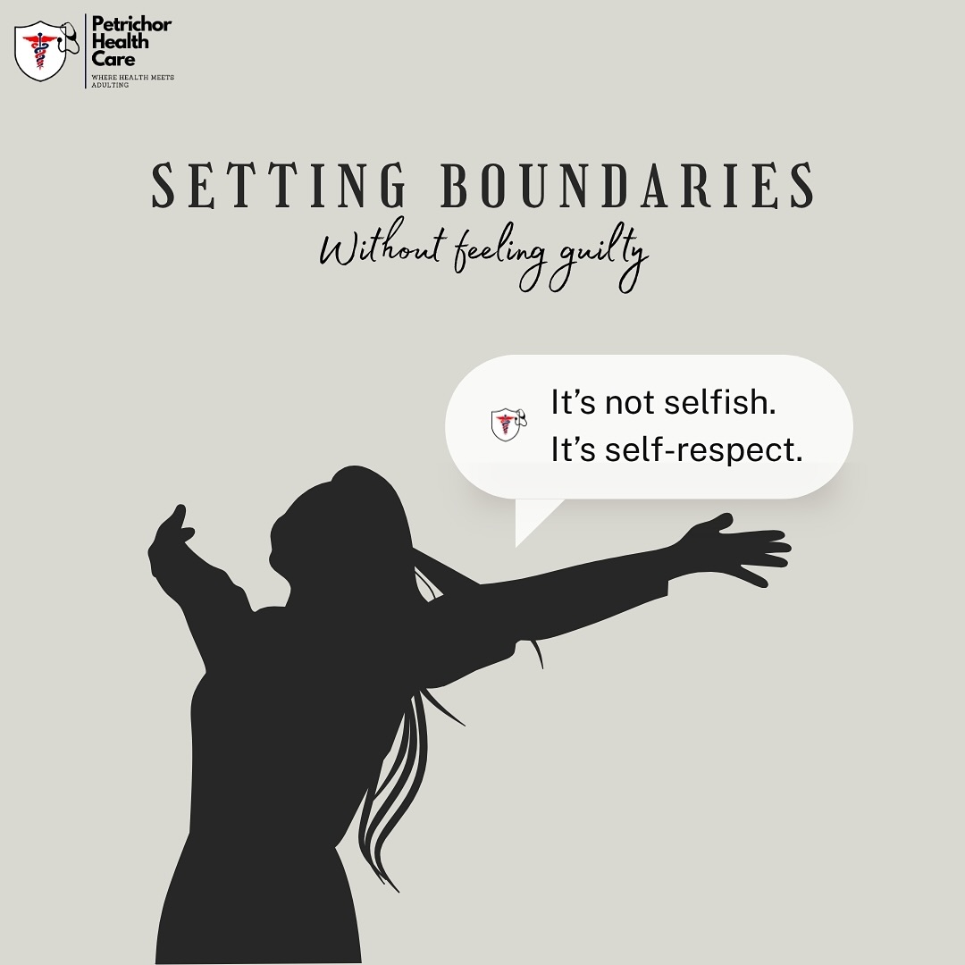 Setting boundaries is not about shutting people out.
It’s about choosing you — your peace, your energy, your worth.
Say it with us: “No” is a complete sentence.
.
.
.
.
.
#MentalHealthMatters #YoungAdultWellness #SetBoundaries #SelfRespect #HealthyMindset #EmotionalHealth #TherapyTalks #MindCare #MentalWellness #BoundariesAreHealthy #YouMatter #PrioritizeYourself #NoIsACompleteSentence #MindHealth #TelehealthCare #PetrichorHealthCare #MentalHealthSupport #HealingJourney #ProtectYourPeace