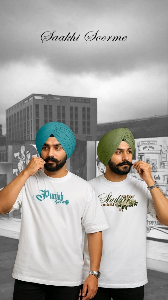 Some saakhis aren’t shouted.
They’re whispered into the thread.
This drop is for those
who lead without noise,
and fight with stillness.
🛒 Flat 20% OFF live this week
🎁 One buyer gets a surprise from Soorme
📦 Orders open: soorme.com
Not just tees.
Soft-spoken strength.
Wear Pride. Wear Soorme.
#SoormeDrop #SabarShukarSantokh #SukoonTee #PunjabiStreetwear #DesiMinimal #HeritageWear #SoftPower #SoormeStyle #LegacyInSilence #OversizedTshirts #CulturalClothing