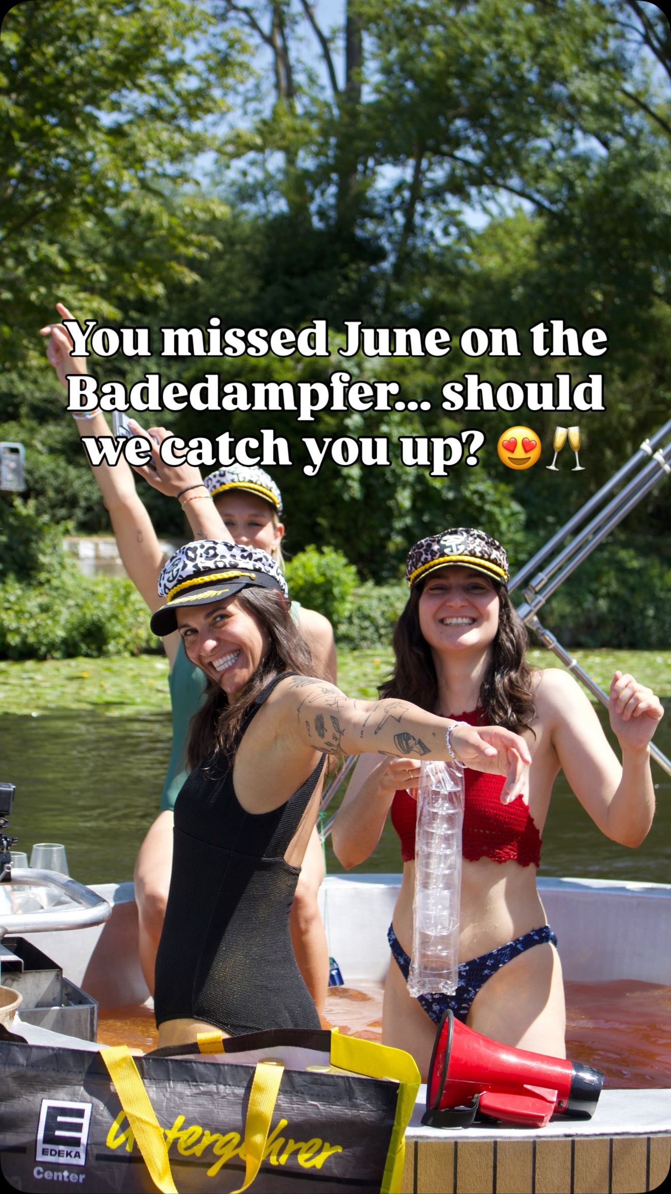 June was unhinged in the best way possible 🚤🍾🔥
From steamy soak sessions and dance breaks on deck, to wild toasts and iconic guest moments — June was one for the books.
🎥 Memories made, vibes unmatched. Let’s run it back?
If you missed our amazing tours in June, tag someone you would love to explore our July Summer tours with! 😍☀️👌
Don’t just watch the vibe. Be the vibe. July spots open now 🌞
#BadedampferBerlin #BerlinSummerVibes #JulyRecap #BoatLifeBerlin #HotGirlSummer #BerlinEvents #GirlsOnTour #GroupVibes #BerlinBoatParty #FloatingSpa #SoakSeason #WeekendInBerlin #BoatGoals #ThisIsYourSign #wellnessonthewater #SummerInBerlin #WrapUpVibes