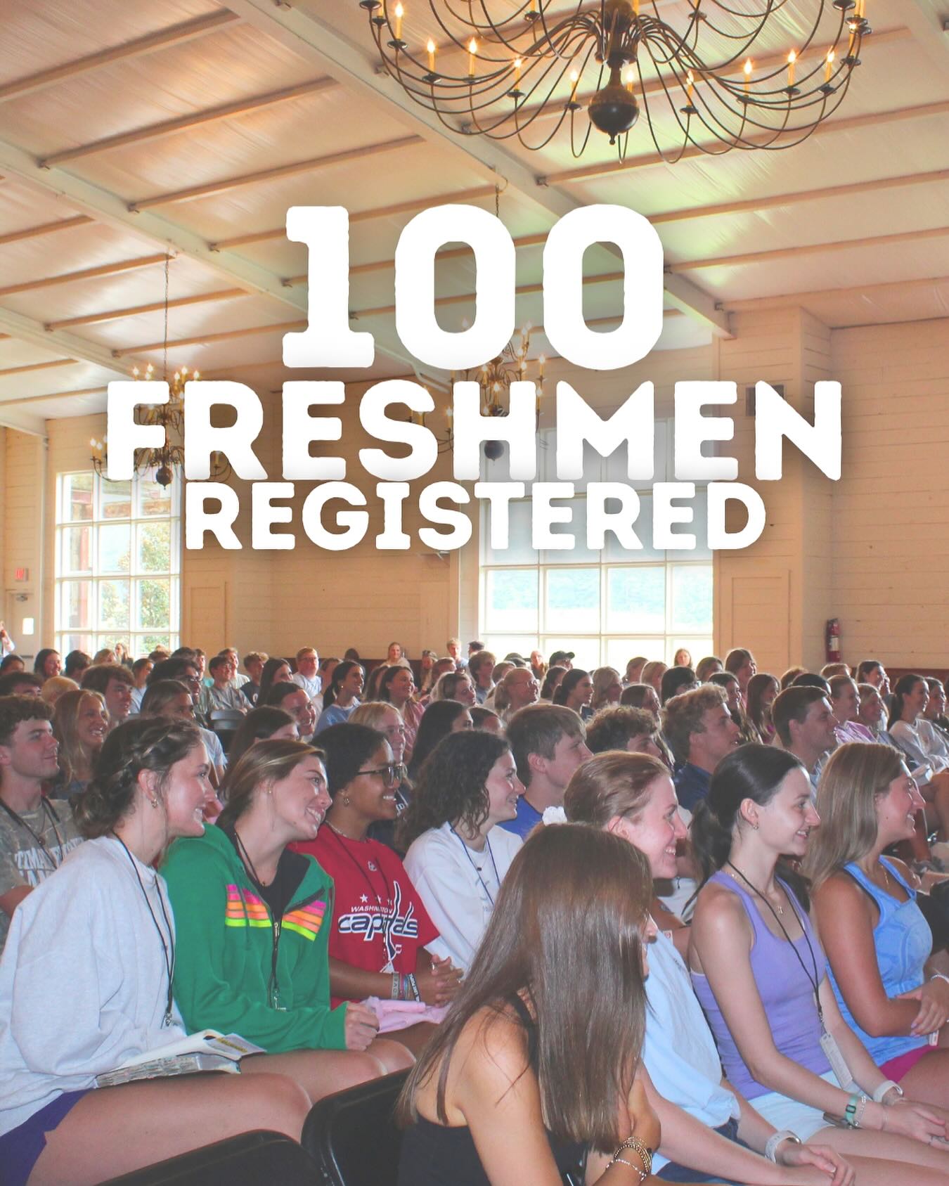 We officially have 100 freshmen registered for TGR 2025!!!
Comment down below if you will be at this year’s retreat!! We can’t wait to meet y’all!