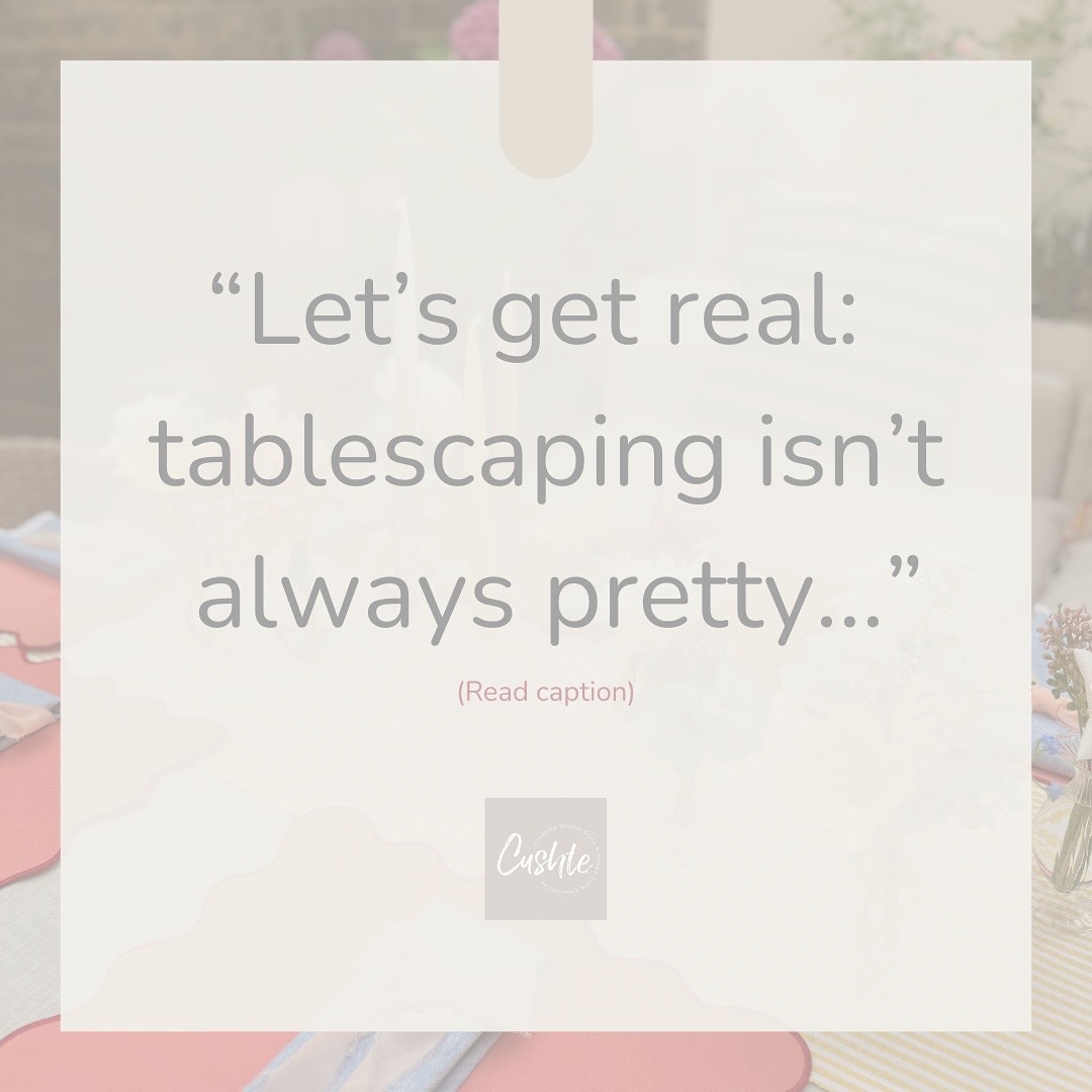 The grid photos may look serene, but behind the scenes, things can get messy — and fast (swipe to see the photos ☹️)
At this particular event, the setup looked simple enough: colourful candles, playful shapes, pastel ribbons, and carefully styled faux florals. But what the guests didn’t see?
💨 A gust of wind mid-setup that knocked over several vases and candle holders (thankfully, no breakages).
🕯️ Candle wax dripping everywhere due to the breeze — across our runners, placemats, and holders.
🧽 A frantic clean-up, followed by some very creative troubleshooting to prevent it happening again once we’d left.
🤫 The client never really saw any of it — and that’s the point. Our job is to deliver calm, beauty, and detail… no matter what’s going on behind the scenes.
Tablescaping is all about balance: beauty and practicality, style and strategy. Every element is placed with intention — but sometimes also with a little emergency solutions from our trusted pink kit 😅
Got any magic tricks for removing wax from fabric or glass? We’re all ears 👇
#StylingSOS
#TablescapeTruths #EventStylingLife #BehindTheScenesStyling #TablescapeProblems #CandleWaxCleanup #RealEventStyling #TablescapeInspo #StyledByCushte #CreativeStyling #PartyPlanningReality #EventDesignDaily #TableDecorInspo #LuxuryTablescape #CushteLondon #StyledTables #TablescapeChallenges