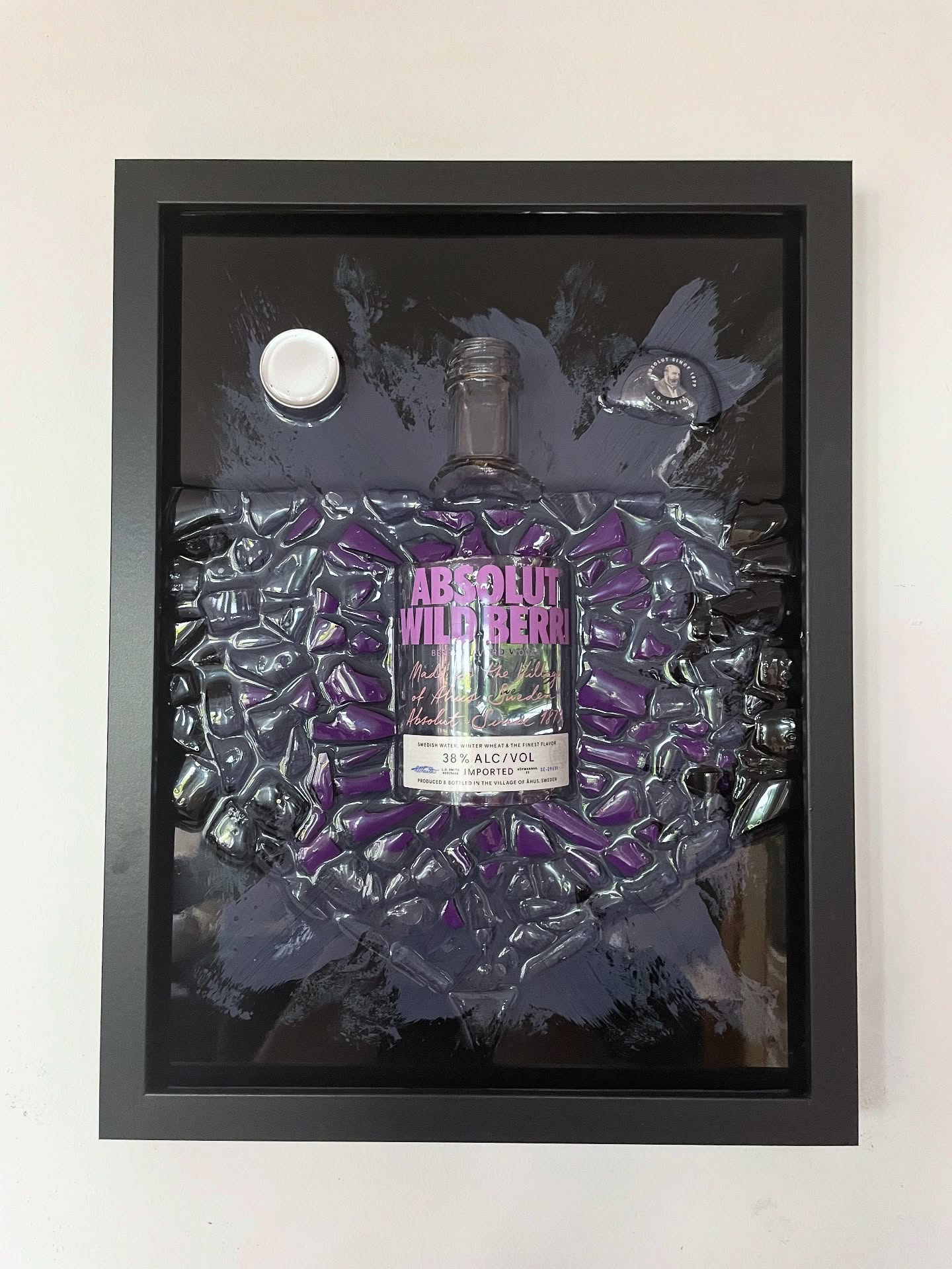Absolut Vodka Wildberry im 40x30cm Rahmen 🍾🔨 💜