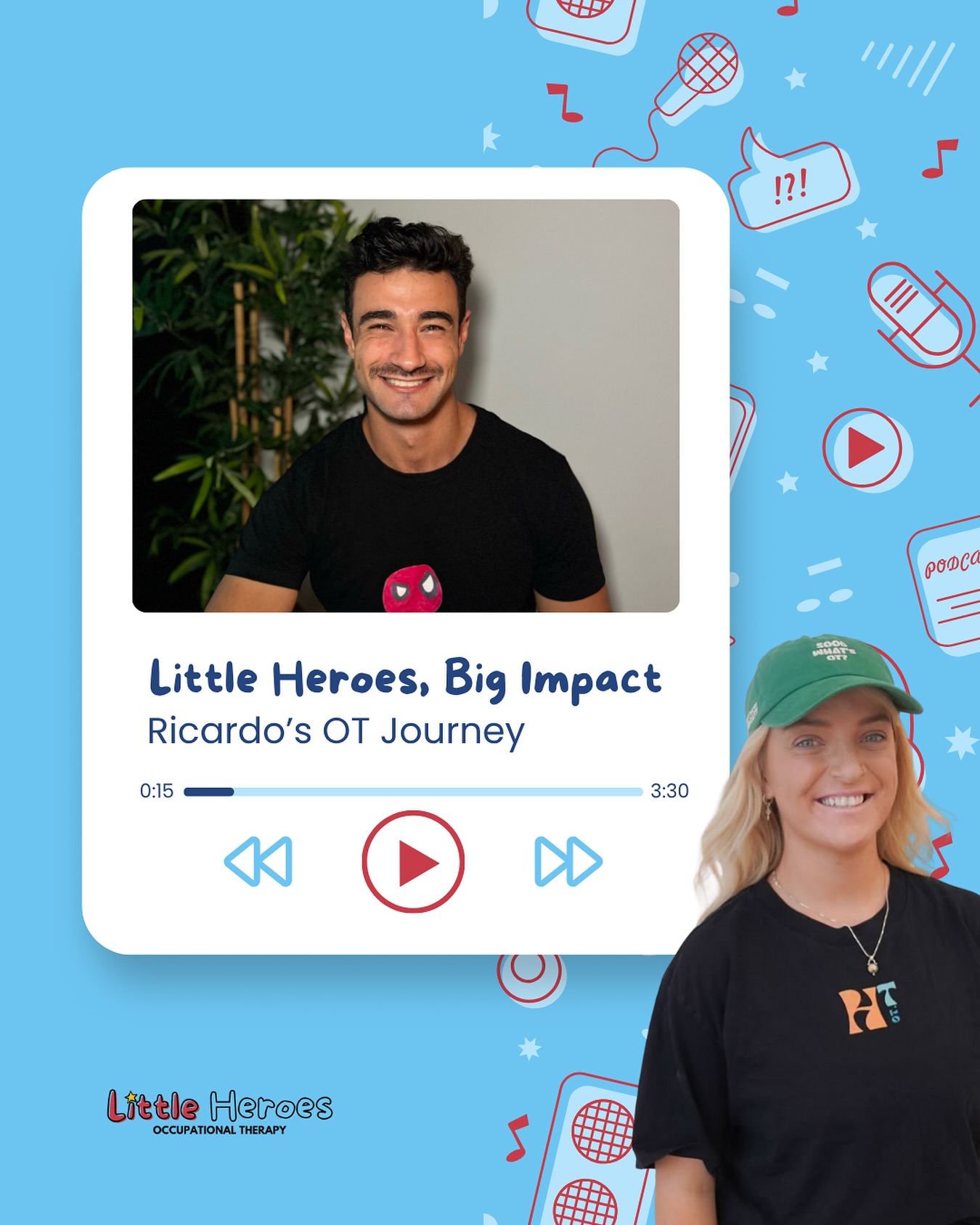 🚨Spoiler Alert: Being a superhero OT doesn’t mean doing it ALL.
Our founder, @rictheot, sat down with @hollytheot_podcast on her podcast to share how he’s shaking things up in the world of allied health - and why burnout changed everything.
In Episode 75, Ric opens up about:
✨ Being a male OT in a female-dominated field
🚫 Moving beyond 1:1 therapy
🔥 Navigating burnout as a business owner
🔄 What he’s doing differently this time around
This one’s for every OT, student, or business owner ready to rethink the way we work.
A big shoutout to @hollytheot_podcast for inviting us for a great chat! 😎
🎧 Click the link in our bio to listen!
_
#LittleHeroesOT #OccupationalTherapy #OTLife #AlliedHealthBusiness #LittleHeroesOT #PodcastEpisode #BurnoutRecovery #BreakingTheMould