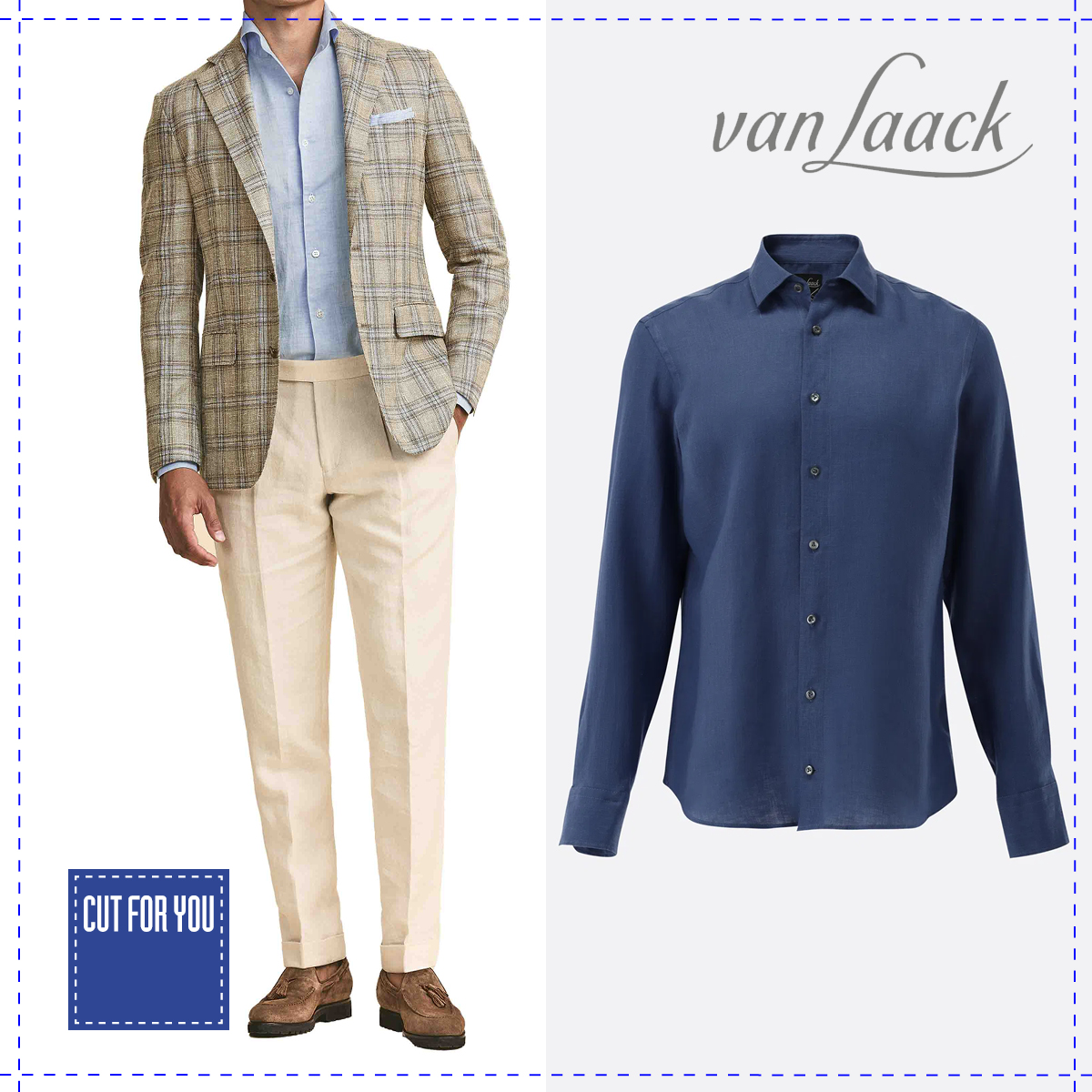 Angebot: Bestellen Sie ein Maßsakko Loro Piana und erhalten Sie ein Maßhemd von van Laack gratis.
Für Ihren perfekten Auftritt in einem Maßsakko aus feinstem Loro Piana - Tuchen können Sie bis Ende August 2025 auf unser Angebot zurückgreifen:
Sie bestellen eines der nachfolgend abgebildeten Maßsakkos aus atmungsaktivem und strapazierfähigem Loro Piana - Tuch zum Preis von EUR 750 und wir fertigen für Sie dazu ein van Laack - Maßhemd gratis.
Sowohl Ihr Sakko als auch Ihr Maßhemd können wir in einem Beratungsgespräch in unseren klimatisierten Räumen nach Ihren Wünschen konfigurieren: Seien Sie Ihr eigener Designer.
Für Damen haben wir ebenfalls tolle Angebote. Bitte fordern Sie gleich Informationen unter info@cutforyou.com an. Herstellzeit ca. 4 Wochen nach Auftragserteilung.
Übrigens: Mit dem Erwerb von Maßbekleidung tragen Sie dazu bei, unsere Umwelt zu entlasten. Bei Cut For You wird kein Kleidungsstück produziert, das nicht auch den Weg zu Ihnen, unseren geschätzten Kunden, findet. Das Vernichten von riesigen Mengen nicht verkaufter Kleidungsstücke nach jeder Saison entfällt bei uns. Hinzu kommt, dass Ihnen unsere Kleidungsstücke durch eine hochwertige Fertigung und besten Materialien lange Freude bereiten werden. Maßbekleidung ist gelebte Nachhaltigkeit.
#cutforyou #loropiana #berlin #maßschneider #maßsakko #maßanzug #design #option #sommer #hemd #maßhemd #herrenmode #maßmantel #vanlaack #gratis #individualität #beatelecloux #maß #maßanfertigung #maßschneider #maßanzug #herren #damen #schneider