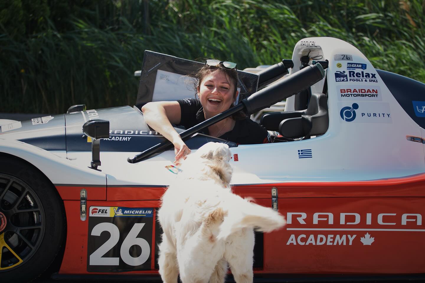 I’m choosing to post a happy picture alongside a not-so-happy announcement. Unfortunately, I broke my wrist this week, which means I won’t be able to compete in the upcoming race at the Ontario Honda Dealers Indy Toronto race weekend. I want to apologize to everyone who planned to come out and support me, and I am incredibly grateful to all my sponsors who have come on board. The team will still be running the car with another driver, and I wish them all the best of luck.
Onward and upward.
Thank you @lilyclaraphotography for capturing this photo- it may be my favourite of the season 🥰