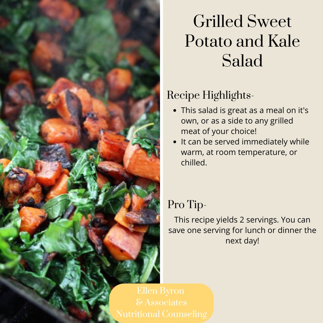 This delicious sweet potato and kale salad can be served immediately while warm, at room temperature, or chilled. Try it for either lunch or dinner!
-
#dietitian #dietitiansofinstagram #savorysalads #healthyrecipe