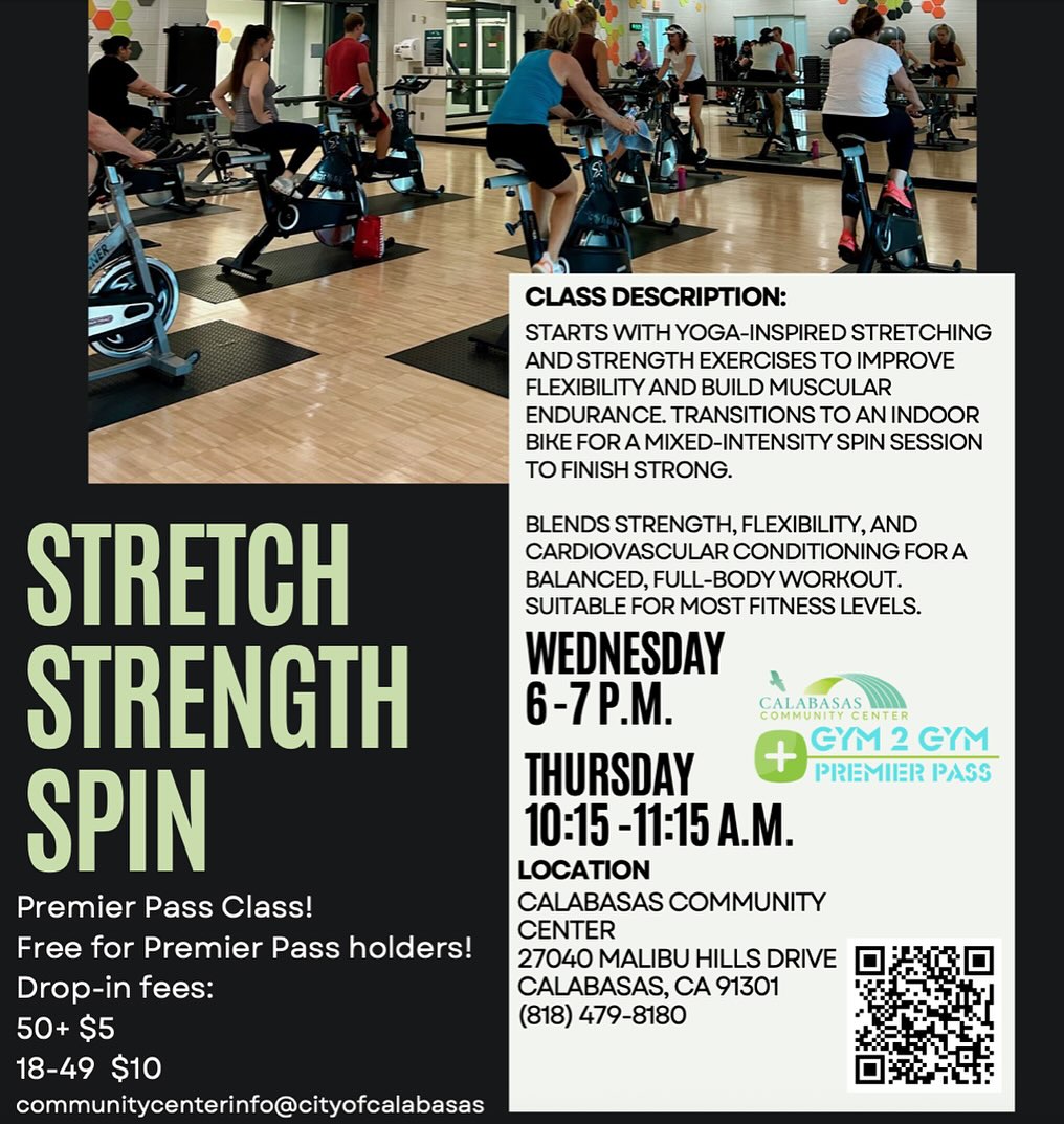 If you live in Woodland Hills, Calabasas, Agoura, Westlake or TO this is a great combo class with an inexpensive drop in rate. Starting tomorrow night #TrainFocused #yoga #spinningclass #strengthtraing