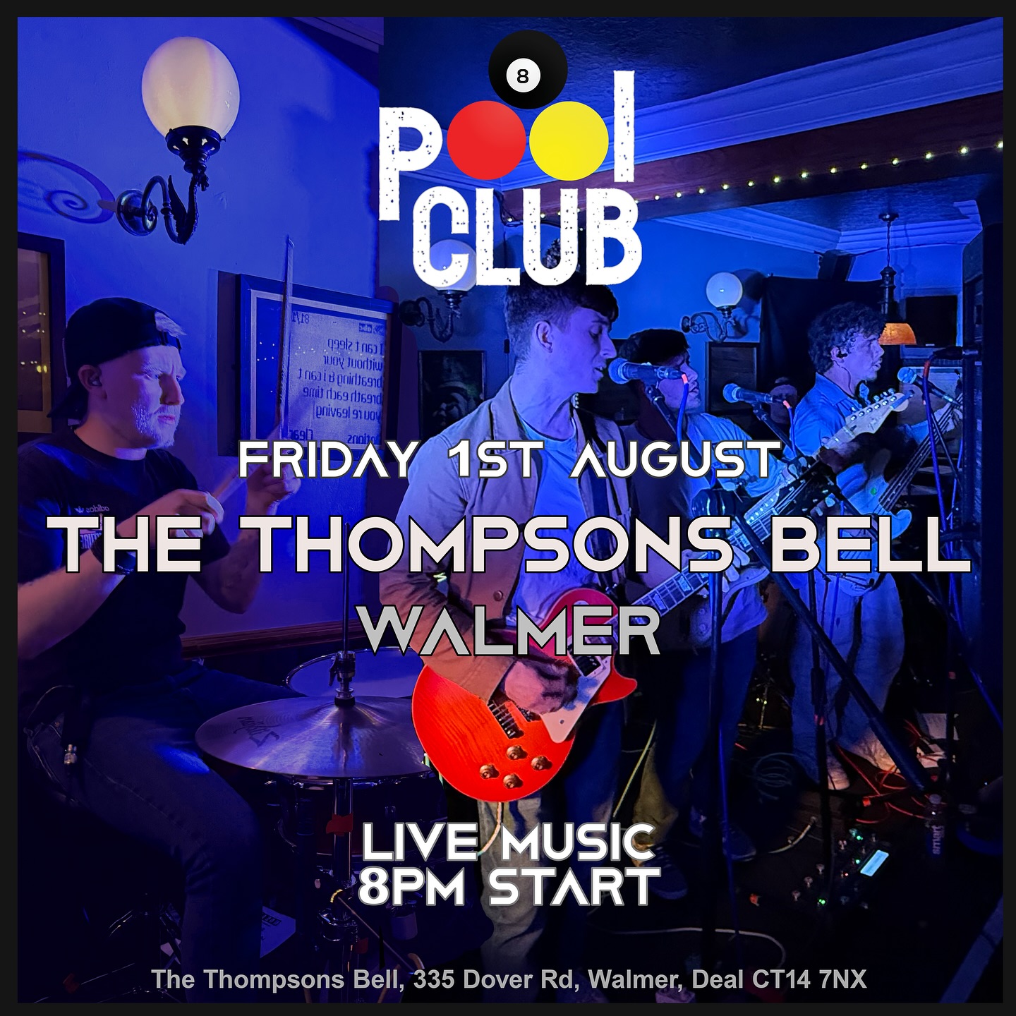 Come see us BACK AT THE THOMPSON’S BELL for a very special anniversary gig! You won’t want to miss it! 🫣🎱🔛🔝
#dealkent #livemusickent #canterbury #dover #thelighthousedeal #smugglersfestival #smugglersrecords #folkestone #dealbeach #walmer
