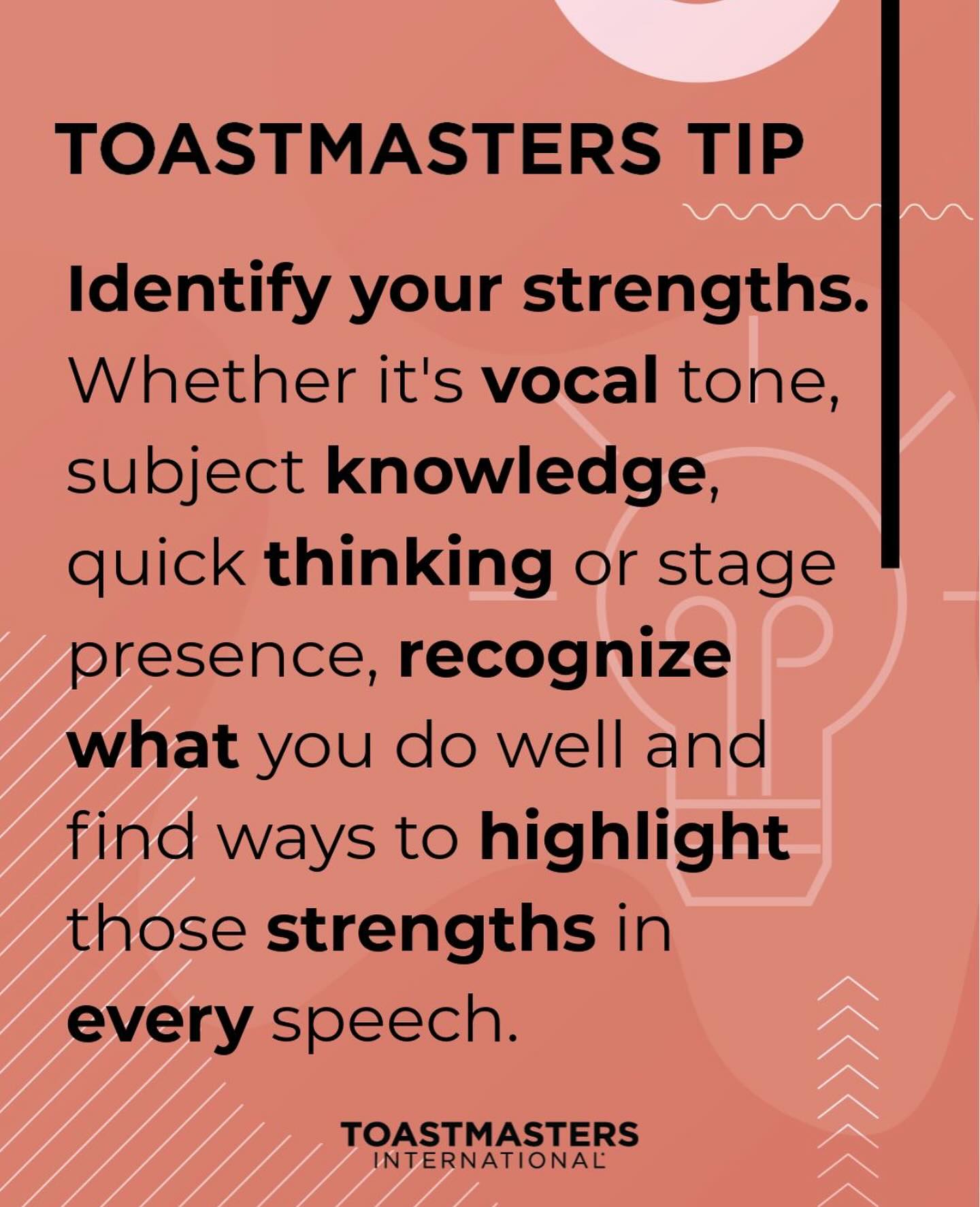 ✨ Want to level up your next speech? Tap into a Toastmasters tip that makes all the difference. ✨