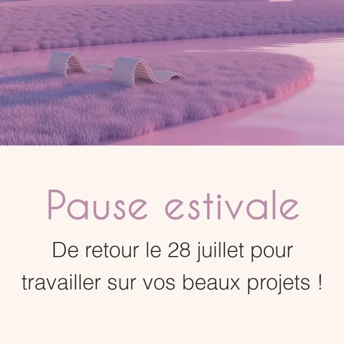 👒 C'est les vacances par ici !
Une pause bien méritée après le rythme fou des 6 premiers mois de l'année 🚀
⛔ Pour une fois, je me suis promis que ce seront des vacances sans ordinateur, sans lecture de mails, sans préoccupations professionnelles, sans pression, sans culpabilité... Et même sans crayon !
Et pour une fois, je sens que c'est possible.
Car je sais les merveilleux projets qui attendent mon retour et j'ai envie de ressourcer un maximum ma créativité !
🧘♀️ Pour ça, j'ai besoin de ralentir.
De respirer, d'admirer et de capturer ces fragments dans ma mémoire sensorielle subtile.
Je n'ai pas envie d'écrire, ni dessiner.
🏕️ 🌾Juste vivre et restée connectée à plus grand que moi. A l'écoute des signes, captivée par la beauté qui m'entoure, réceptive aux aléas qui se présenteront à moi et aux messages qui les accompagneront (et il y en aura à coup sûr !)
📅 Reprise le 28 juillet avec de beaux sites web en création, des chartes graphiques de belle ampleur, et des projets personnels auxquels je compte bien faire un peu plus de place.
Je vous souhaite à tous une belle fin de mois de juillet ☀️⛱️
#graphisme #vacances #ete2025 #graphistefreelance #illustratrice #vitré #identitevisuelle #graphicdesigner #prendreletemps #pauseestivale #contemplation #douceurdevivre