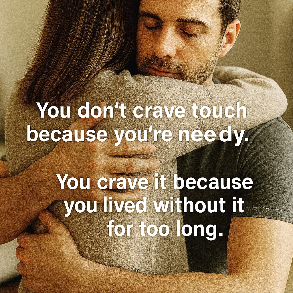 After emotional abuse, you might find yourself craving touch more than ever.
Not because you’re needy.
Not because you’re broken.
But because your nervous system is looking for safety.
You lived through silence, distance, punishment.
You learned that words can hurt more than help.
So now, your body leans toward what feels real.
A hand on your back.
A hug that lasts.
Fingers through your hair.
It’s not just affection — it’s reassurance.
Because physical closeness says,
“You’re safe. You’re seen. You matter.”
You’re not too much.
You’re healing.
And you’re allowed to need softness after surviving sharpness.
#becomingunbroken #emotionalabuserecovery #touchishealing #traumaandthebody #nervoussystemhealing #safelove #youarenottoomuch #healingishuman