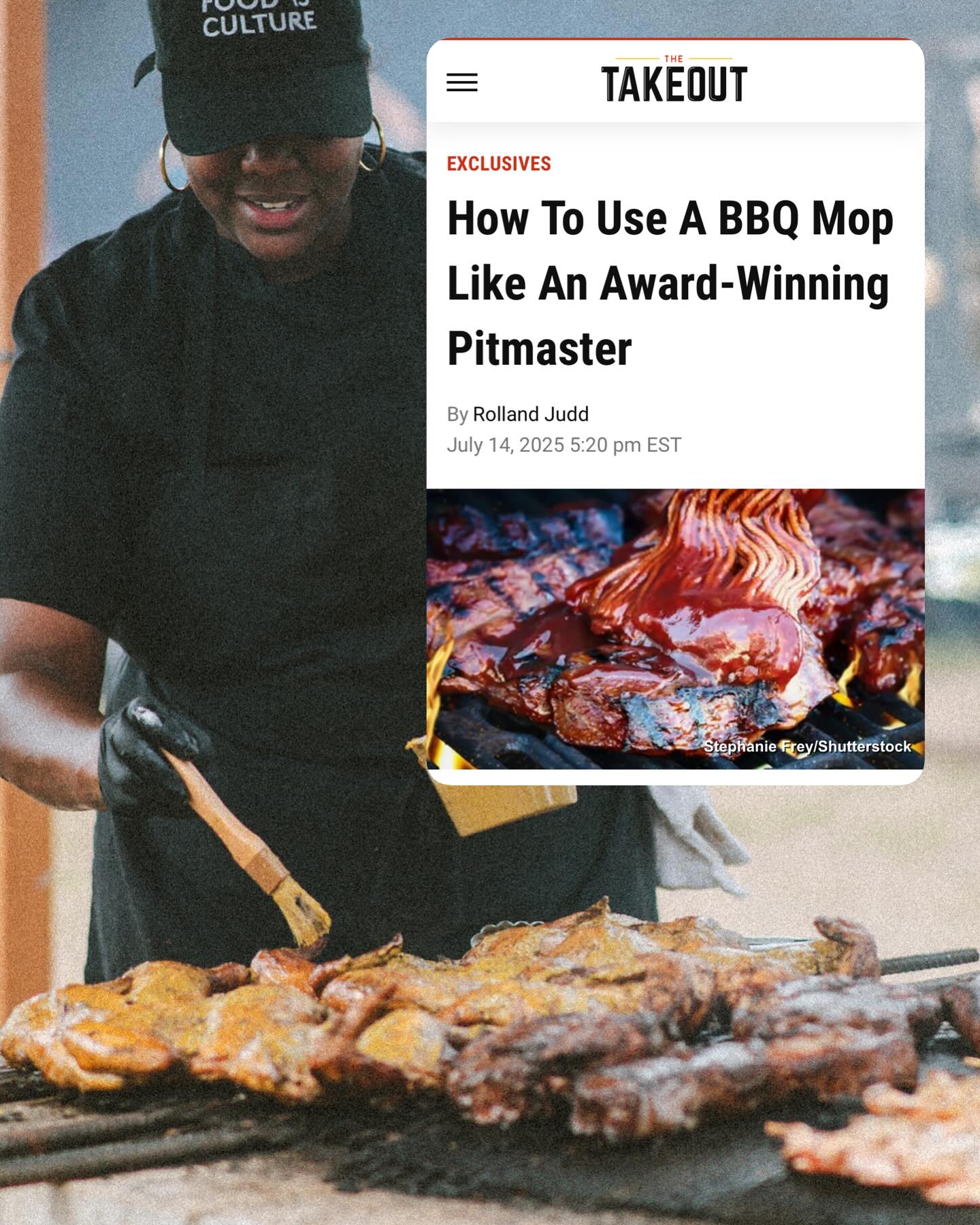 Where are all my bbq enthusiasts??!! What’s your go-to BBQ Mop? Do you have a secret mop recipe? Let me know in the comments!
Thank you to Rolland Judd and @thetakeoutsite for including me on this great article! Link to the full article will live in my stories for the day!
Photo: @mnanna