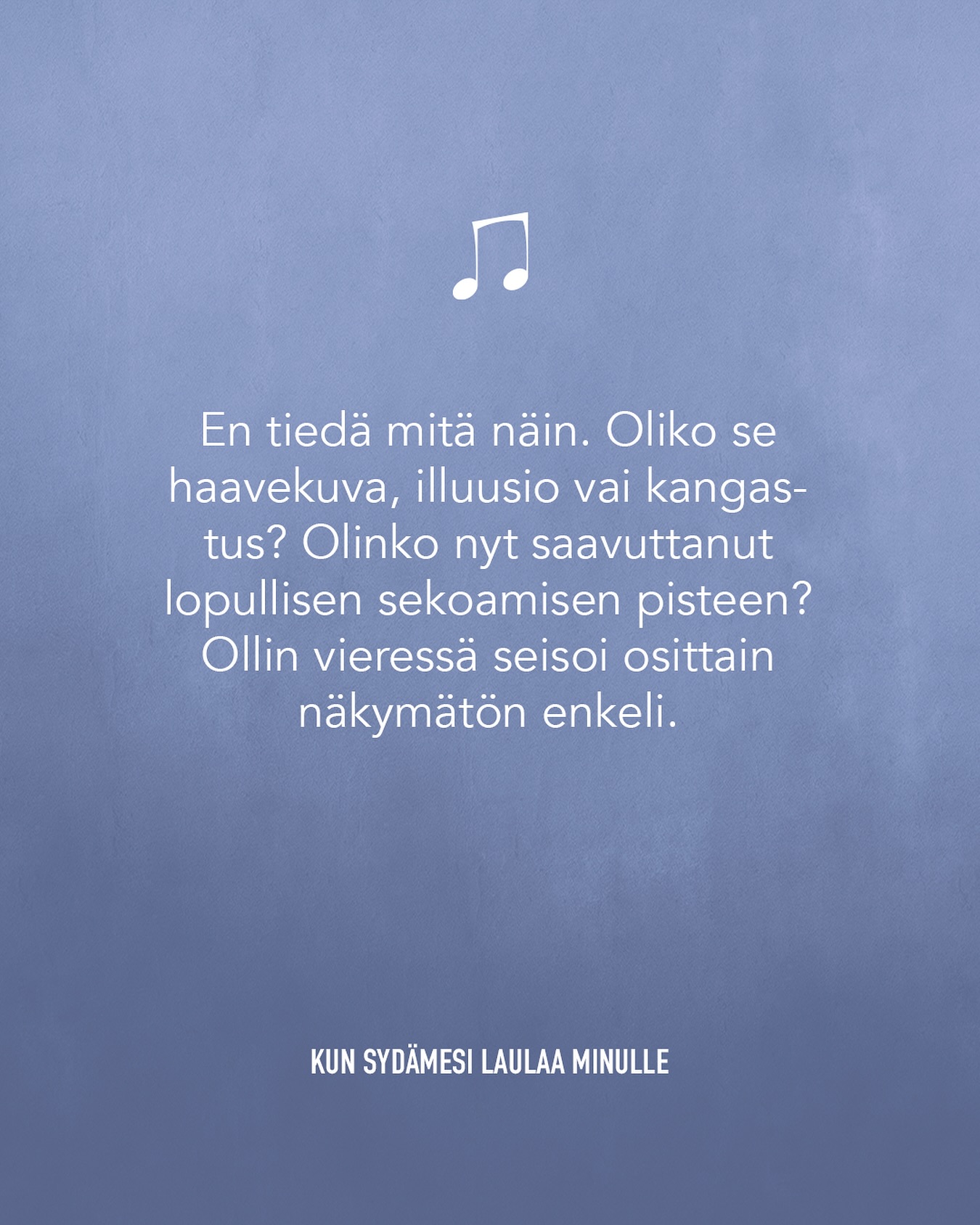 🎵
#omakustanne #kirjoittaminen #youngadult #ya #yakirjallisuus #fantasiakirjallisuus #kirjagram #nuortenkirjallisuus #urbaanifantasia #paranormaaliromantiikka #kirjailija #musiikki #bl #kunsydämesilaulaaminulle #kadonnutääni #kunäänesilöysiminut #mielenterveys