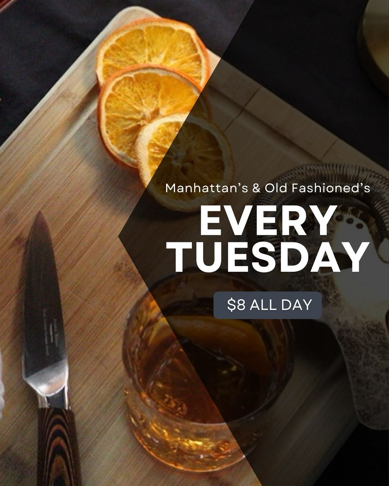 $8 Manhattans & Old Fashioneds — Every Tuesday 🍒🥃
We’re pouring Four Roses Bourbon all day long — because Tuesdays deserve a little extra something. Whether you’re a Manhattan loyalist or an Old Fashioned kind of soul, we’ve got your favorite classic for just $8.
Come sip something smooth. You’ve earned it.
📍 Every Tuesday | All Day
✨ Featuring Four Roses Bourbon
#CocktailHour #FourRoses #ManhattanLovers #OldFashionedTuesdays #DrinkSpecials