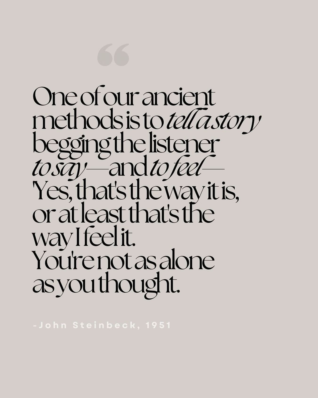 One thing we all share in common is that we all have a story to tell. The beauty of storytelling - whether shared out loud or in whispers, in words, design, or lived experience - is that it creates connection. In turn, connection reminds us who we are, what matters to us, and that we’re not all as different as we think ✨