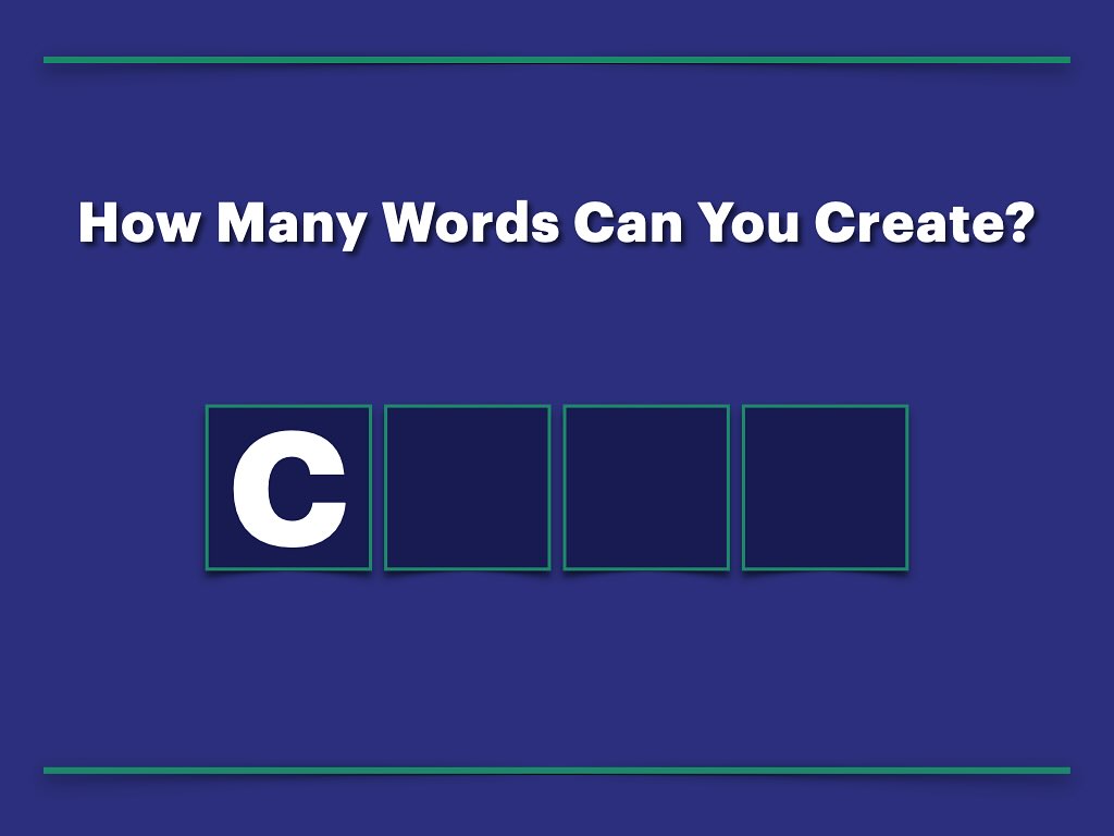 Daily warmup: how many 4-letter words can you create with the letter “C”?
Share your answers in the comments!
#IELTS #TOEFL #aprenderinglés #aprenderinglês #learnenglish #englishtutor #linguistics #polyglot