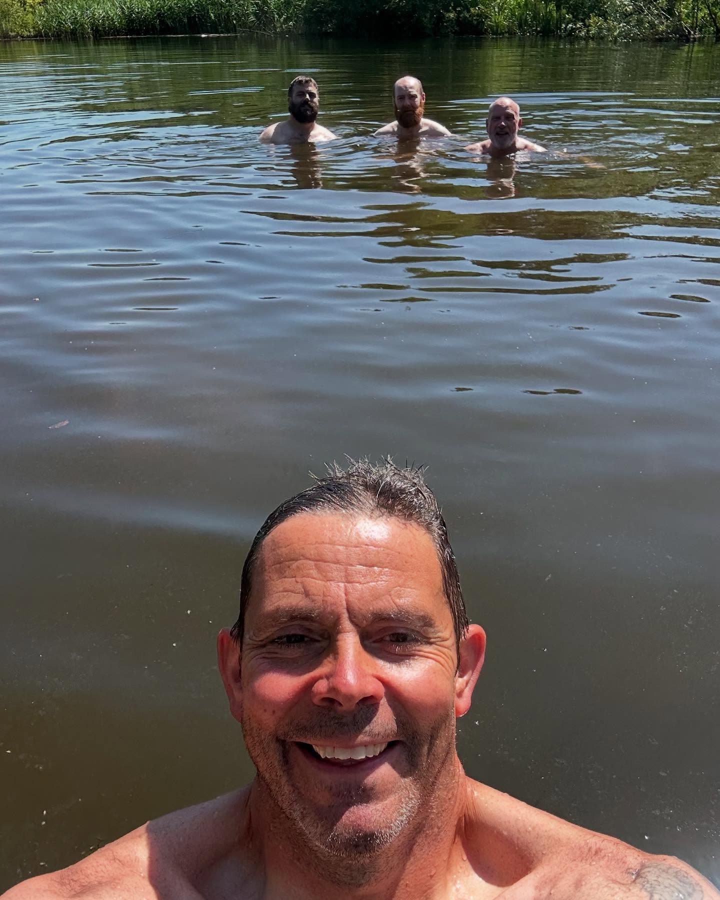 You probably noticed it was a tad hot yesterday so the team took every chance to cool down before this beautiful outside ceremony on our main lake!