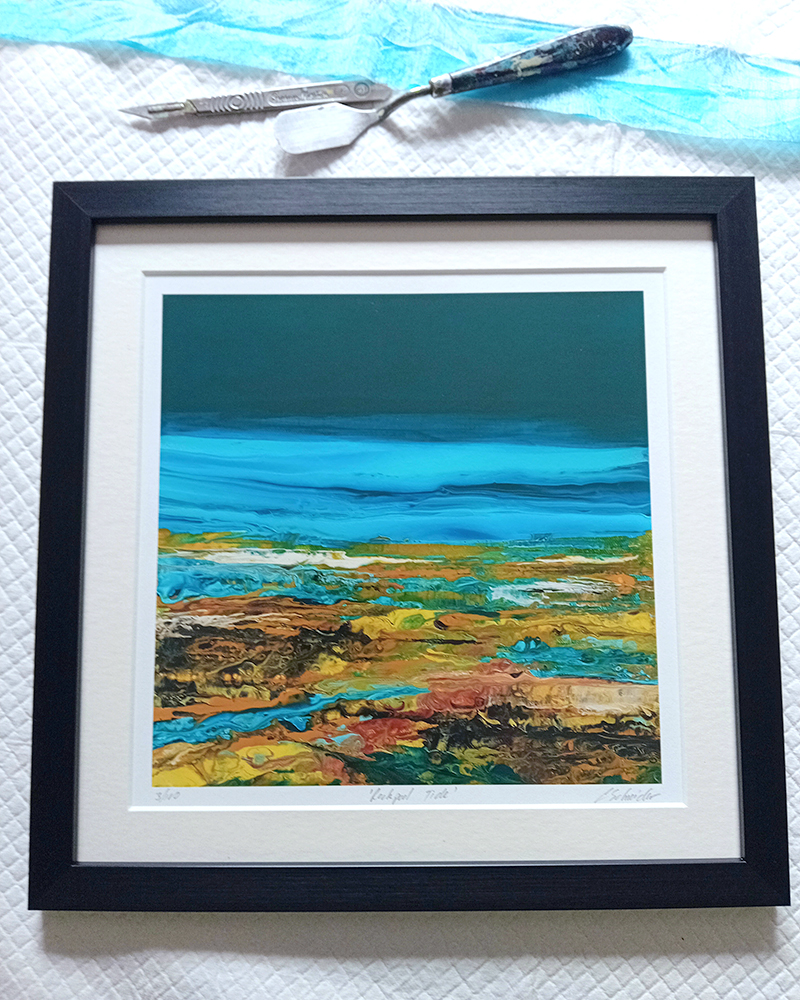 Last year I made the decision to start using picture frames with ‘acrylic glass’ for my framed prints. The thinking behind this was that the frames were lighter making them easier to transport. However, I’ve realised that this was a mistake. Once marked, the acrylic glass can’t be cleaned, any smudges are really difficult to remove without damaging the surface. So I’ve made the tough decision to go back to glass frames. Even though glass frames are heavier, you can clean them without causing damage. I’m currently reframing all my prints with glass. It is a pain but it means I can sell them with confidence and not worry about marks. I’m now left with a small amount of the old frames. I’m dumping the marked acrylic glass sheets and keeping the frames. I’m sure I will come up with a use for them.
Pictured is "Rockpool Tide" in it's spanking new glass frame x
#sussexartist #sussexhandmadeuk #southdownartists #uckfield #sussexart
x