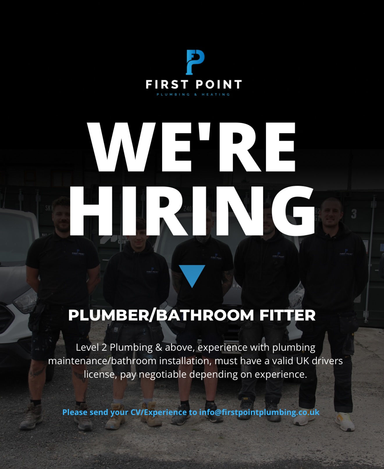 We’re looking for an enthusiastic plumber to join the team here at First Point! 🧑🔧
Must have your level 2 plumbing or above and valid UK drivers license.
Pay is negotiable depending on experience.
We prioritise customer satisfaction, and high quality craftsmanship, so a keen approach to your work is essential.
Interested? Email your CV & experience to info@firstpointplumbing.co.uk
#werehiring #hiringhighpeak #hiringnewmills #newmillsplumber #hiringnow