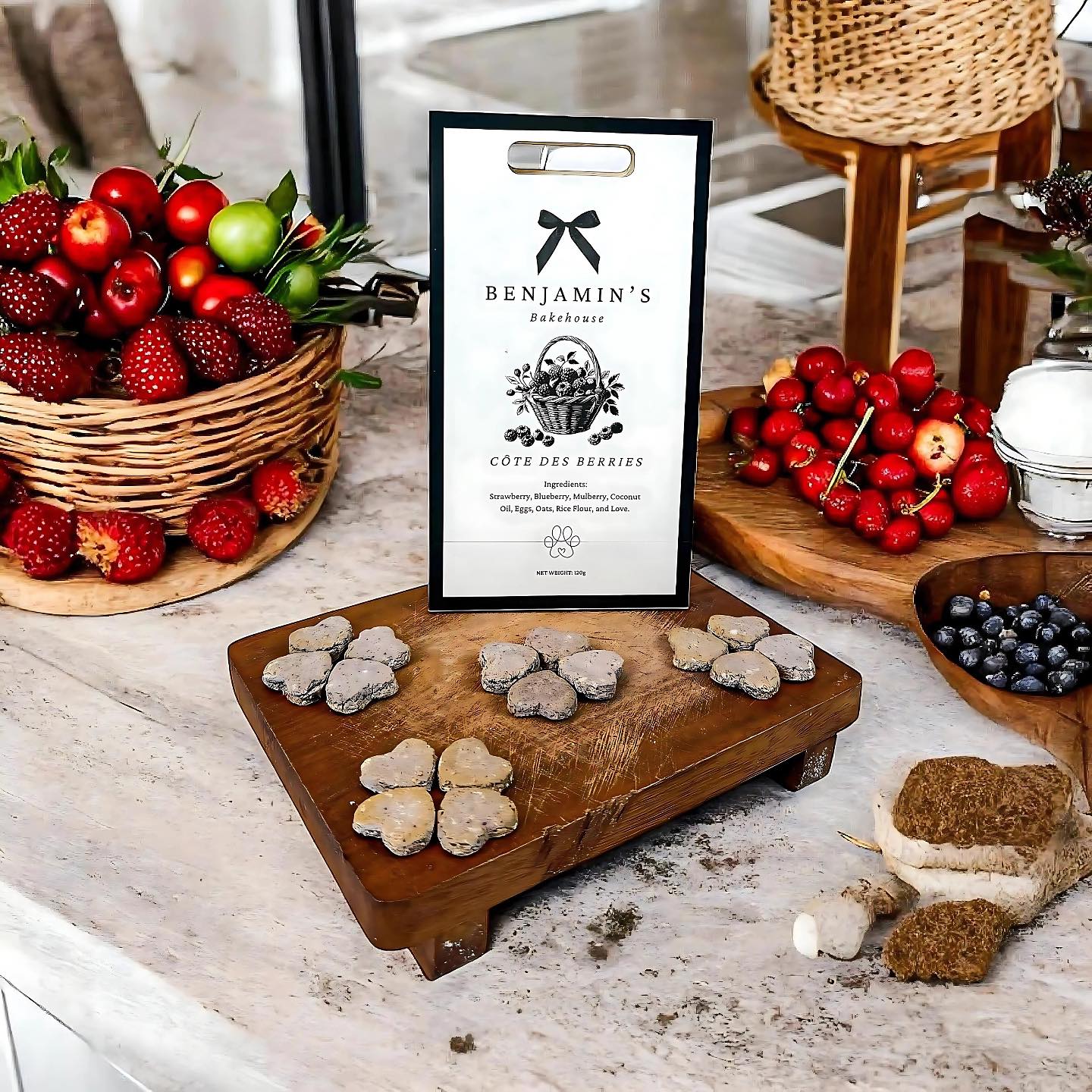 Bonjour, berry lovers! 🐾🍓
Say salut to our newest flavor: Côte Des Berries — a berry delightful blend that brings the taste of the countryside straight to your pup’s bowl 🇫🇷✨
Made with antioxidant-rich berries and wholesome ingredients, it’s the perfect combo of sweet, soft, and totally pawsh 😋💜
Whether it’s a picnic in the park or a lazy lounge at home, this treat is berry much a must-try! 🍇🐶
Now available for purchase! 🛍️
#benjaminsbakehouse #cotedesberries #berrygooddog #gourmuttflavors