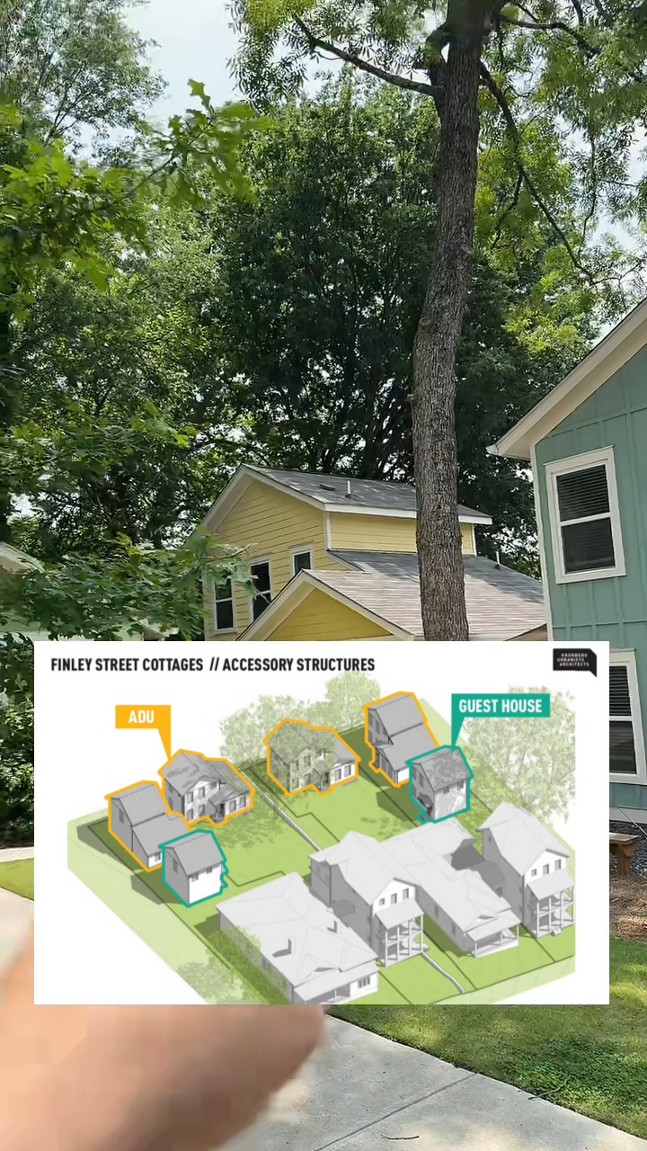 KUA took a deep dive into the existing zoning code of these Edgewood properties with a goal of developing the Finley Street Cottages to illustrate how to get more workforce housing with the existing zoning code.
In doing so, we also took one step towards making developments like this less exceptional and more normal.