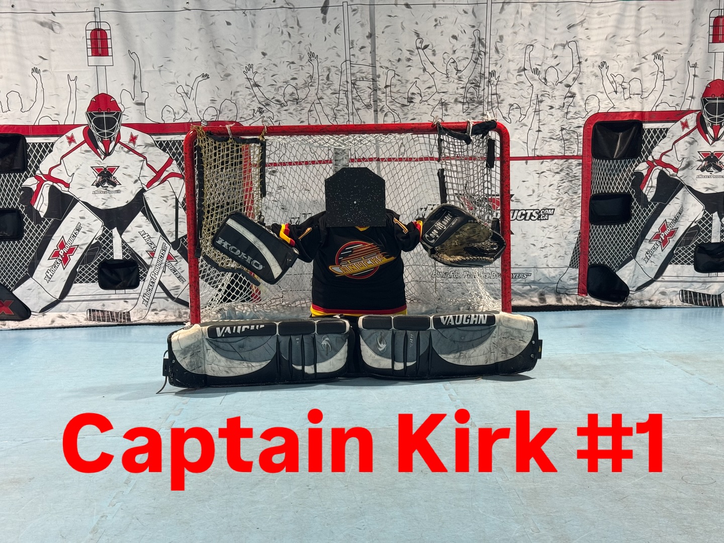 New goalie at the alley #kirkmclean