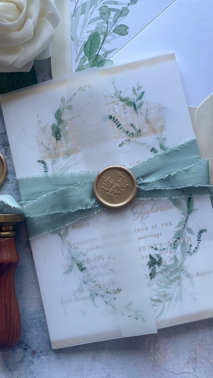 Gold foil. Greenery vellum. Silk ribbon. Wax seal.
This isn’t just an invitation — it’s a keepsake.
A first glimpse of the lush magic waiting at Planterra Conservatory.
And one day, it will be the heirloom that marks where it all began.
#WeddingHeirloom #PlanterraConservatory #LuxuryWeddingInvitations #GreeneryWedding #FoilPressedInvitations #BotanicalWedding #PaperMuseCo #CustomWeddingSuite #ElegantWeddingDetails #HeirloomPaperGoods
@planterraconservatory