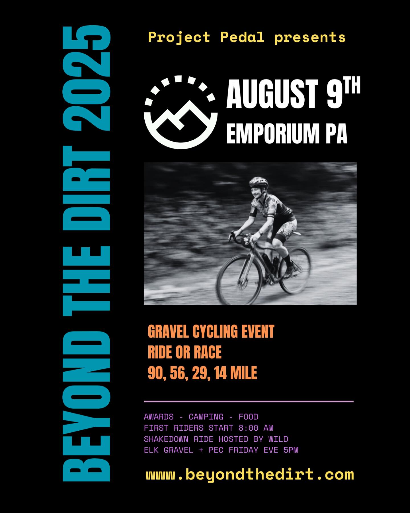 We’re getting geared up for another year of grass roots gravel cycling and we would love to see some smiling faces! Join us for the 2nd year of BTD! Located in Emporium PA in the heart of the PA Wilds. @wildelkgravel and PEC will be hosting a shakedown ride Friday at 5pm to make sure those rigs are in tip top shape to climb those hills and visit those vistas! Sign up on bikereg.com and visit www.beyondthedirt.com for routes and info.
@ridebeyondthedirt @mudbeardbike @lookupcameroncounty @wildelkgravel @cameronchamber @visitpago @tailwindnutrition@tifosioptics@squirt_cycling_us